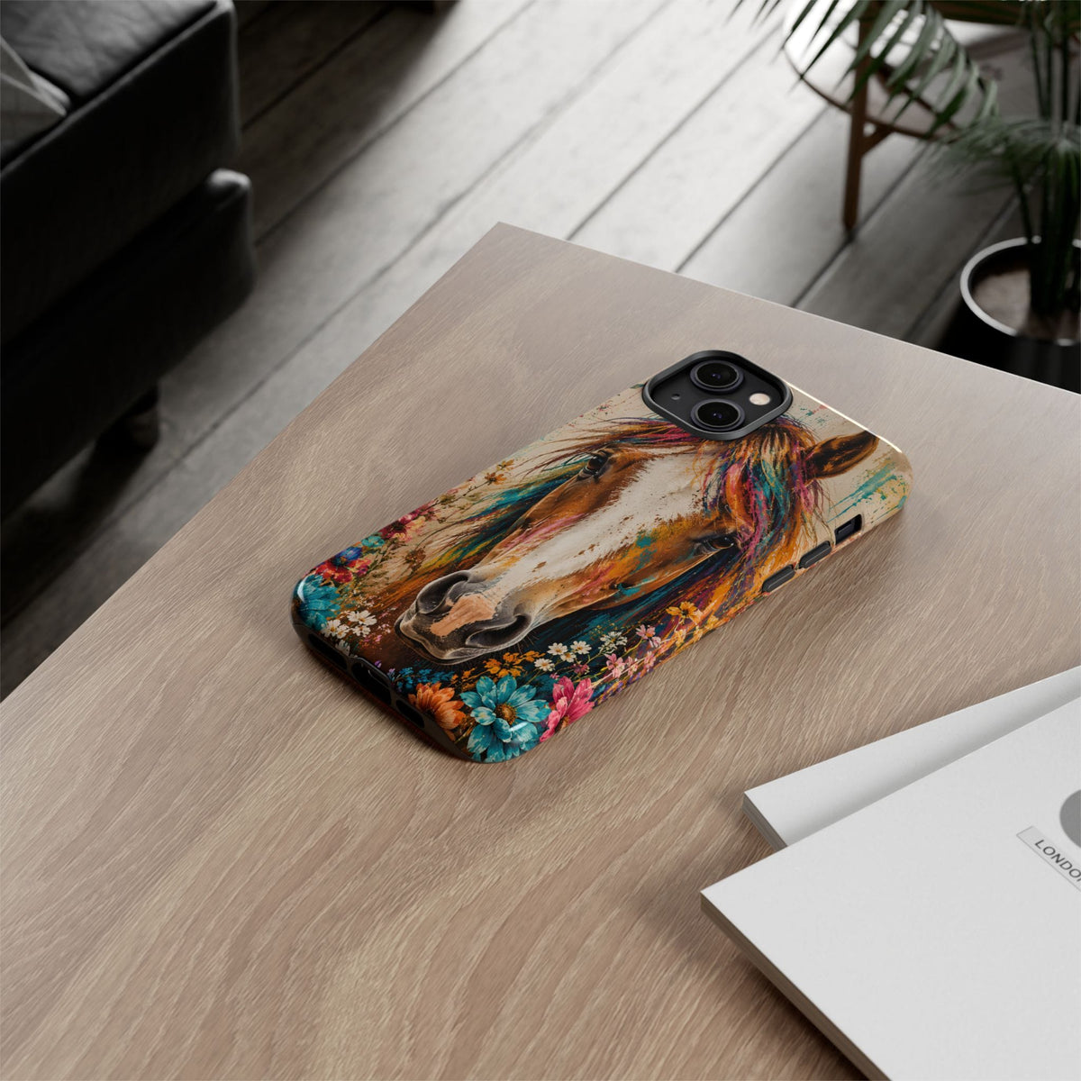 Boho Wildflower Horse Phone Case