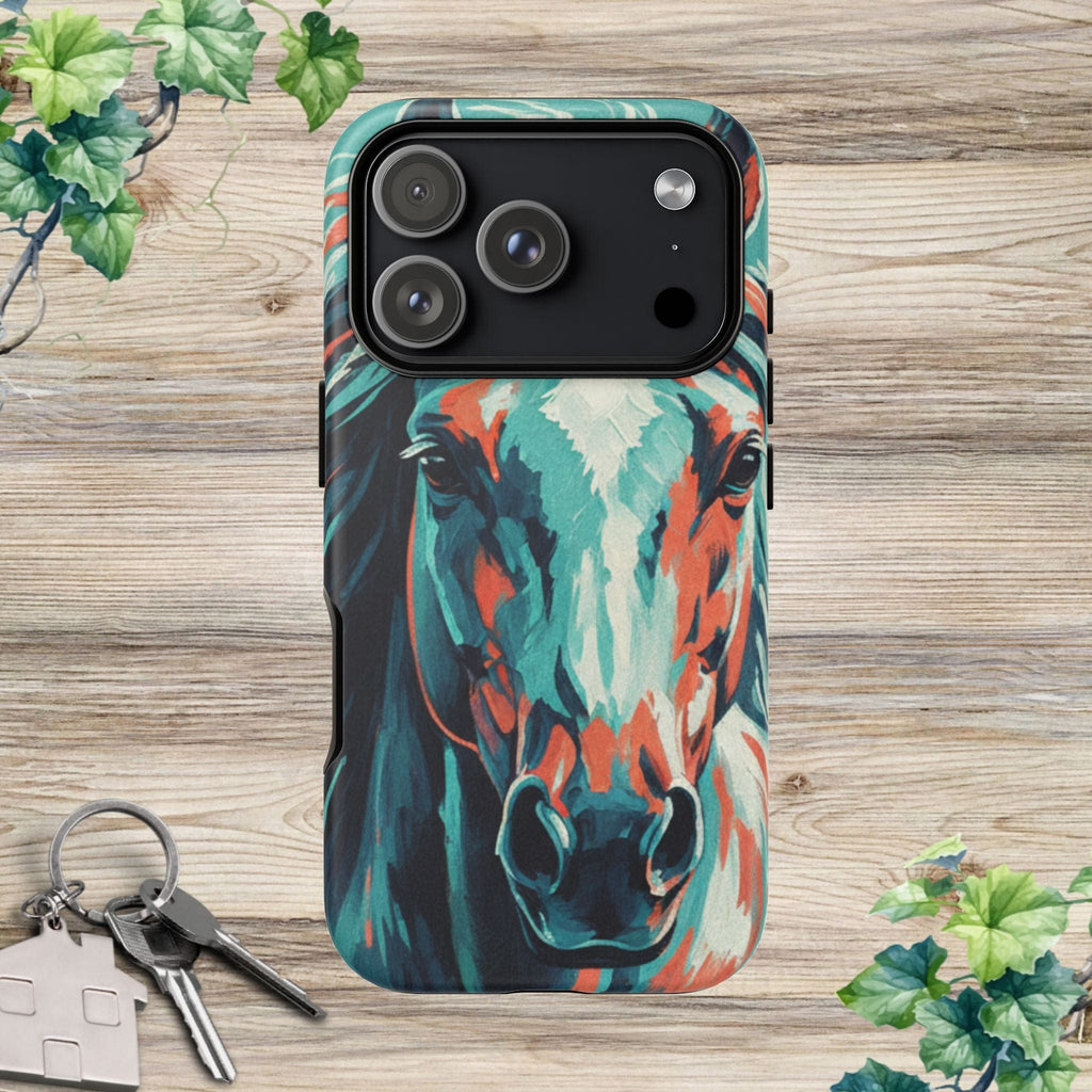 Colorful Horse Head – Turquoise