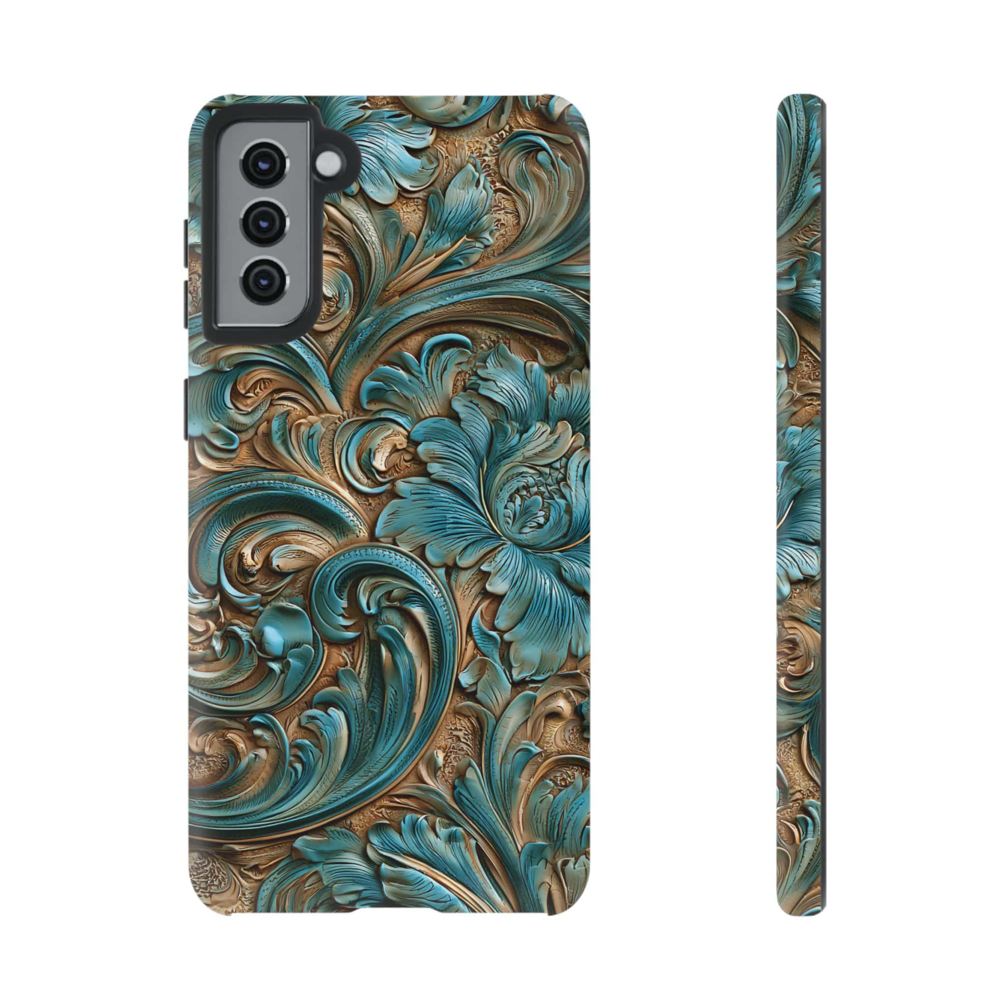 Turquoise  Western Tough Phone Case