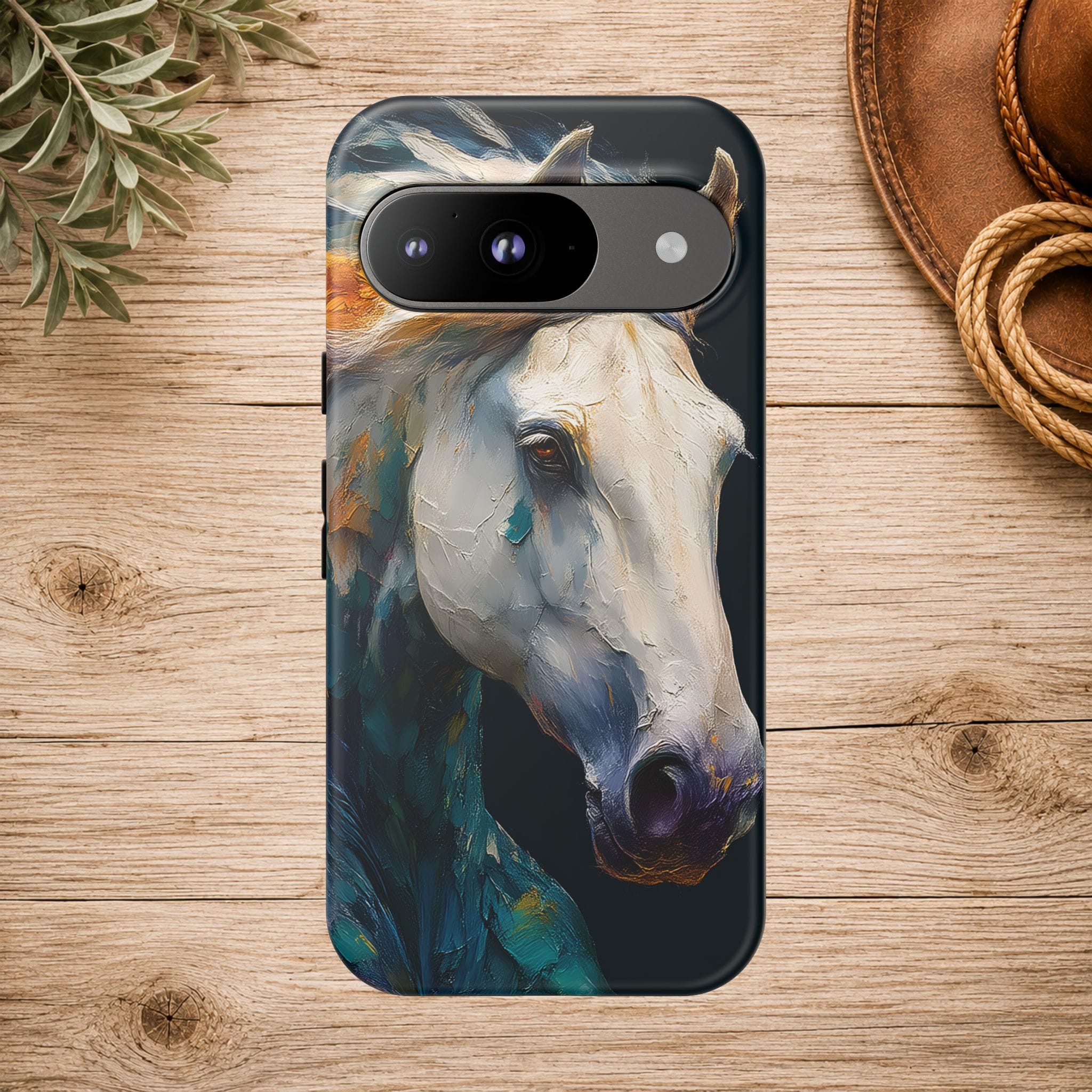 White Horse Art Phone Case
