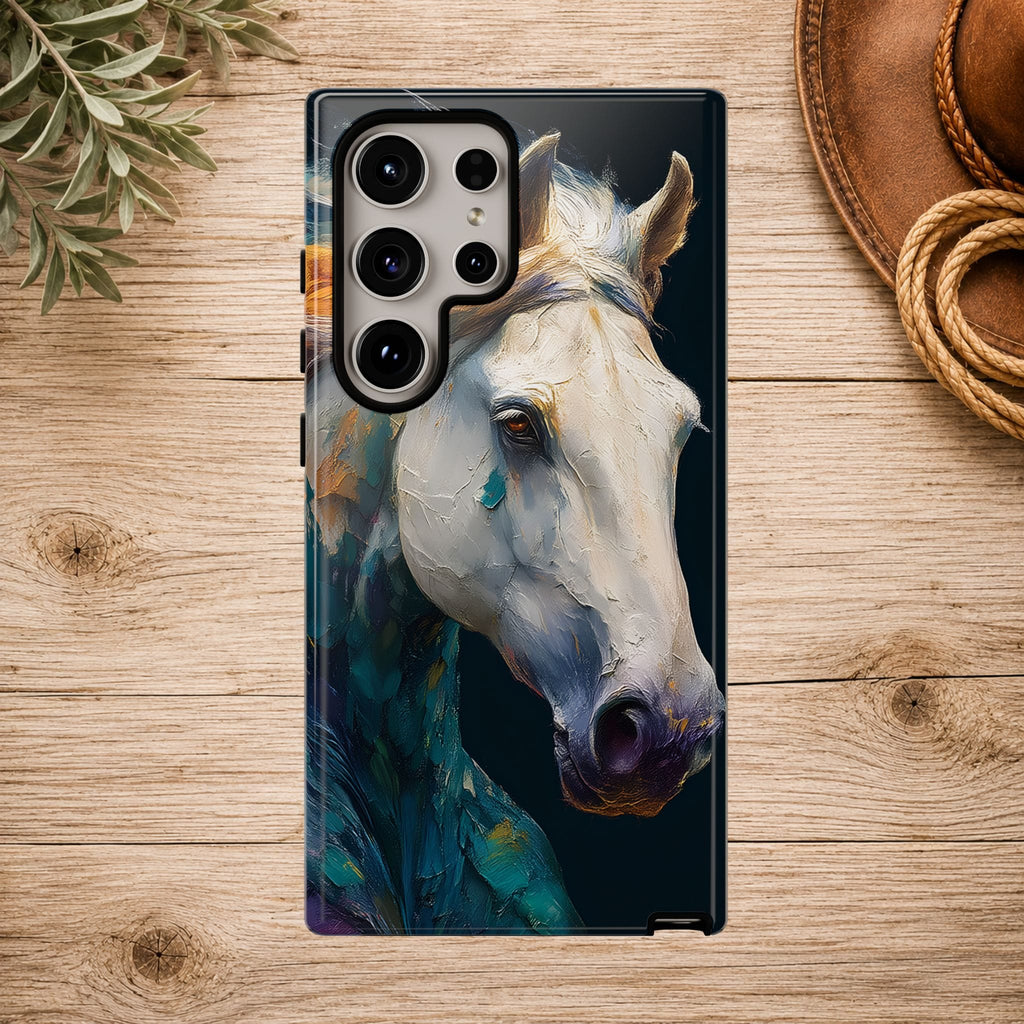 White Horse Art Phone Case