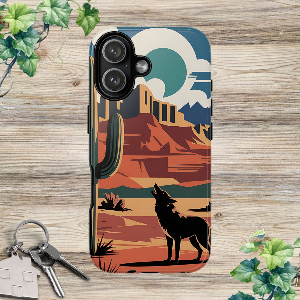 Mountain and Wolf -Phone Case