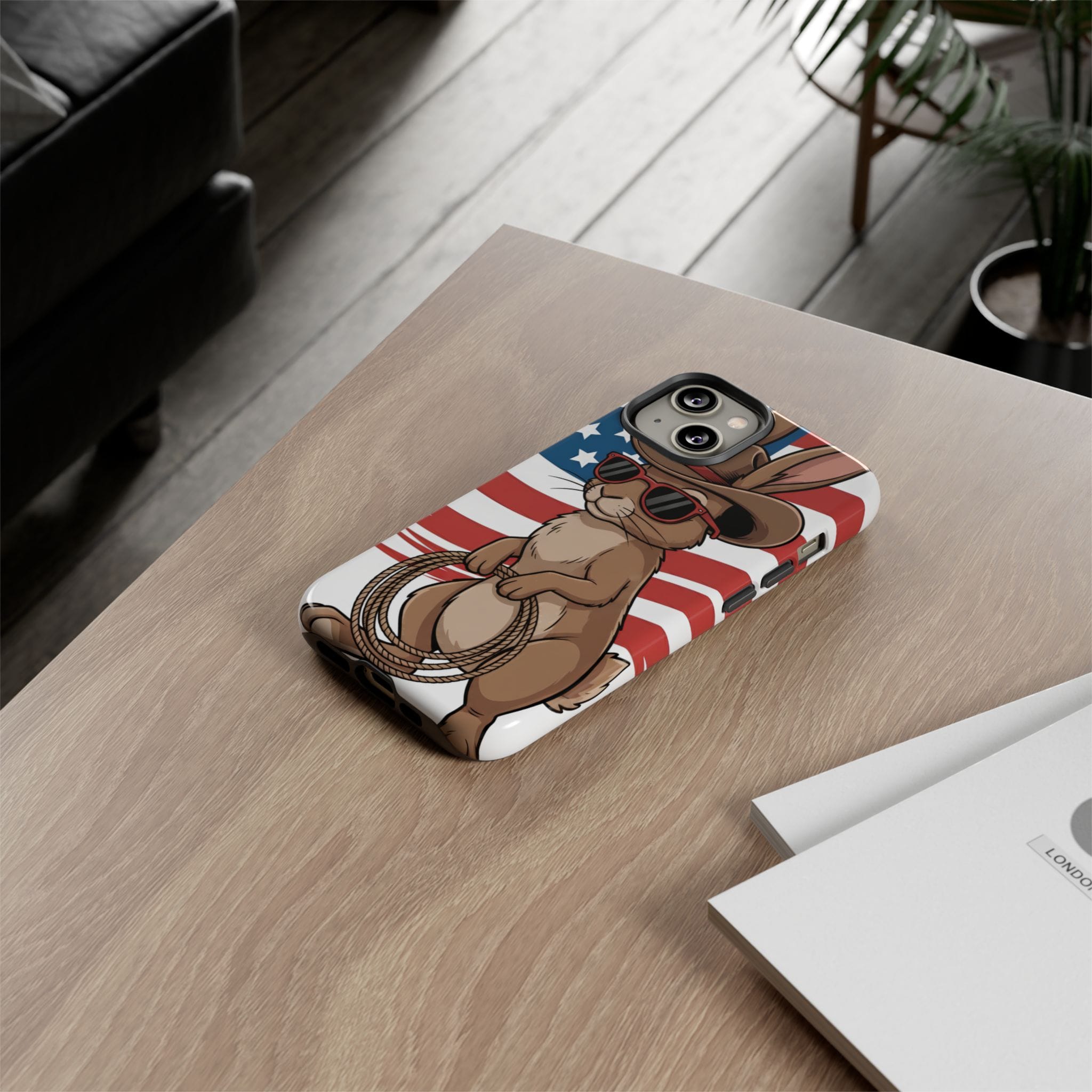 Patriotic Cowboy Bunny Phone Case