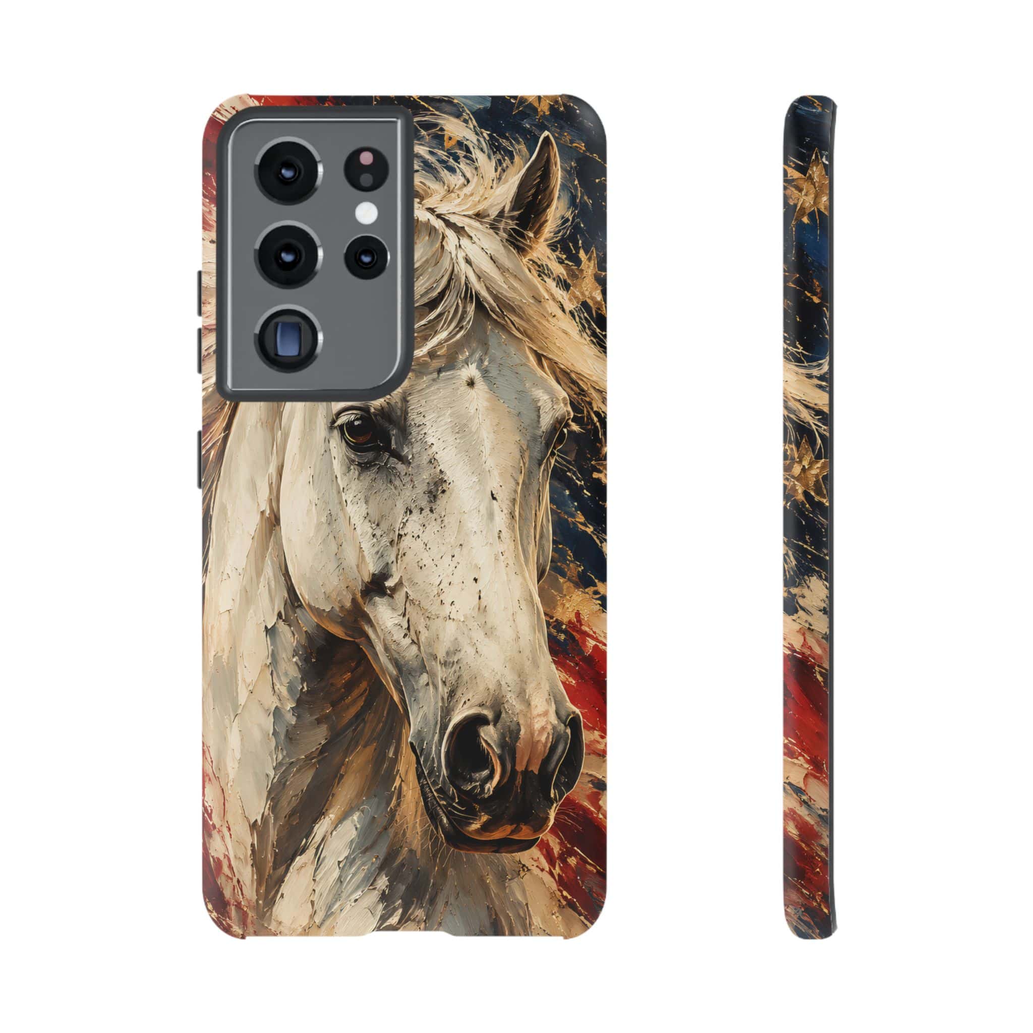 Patriotic White Horse Phone Case