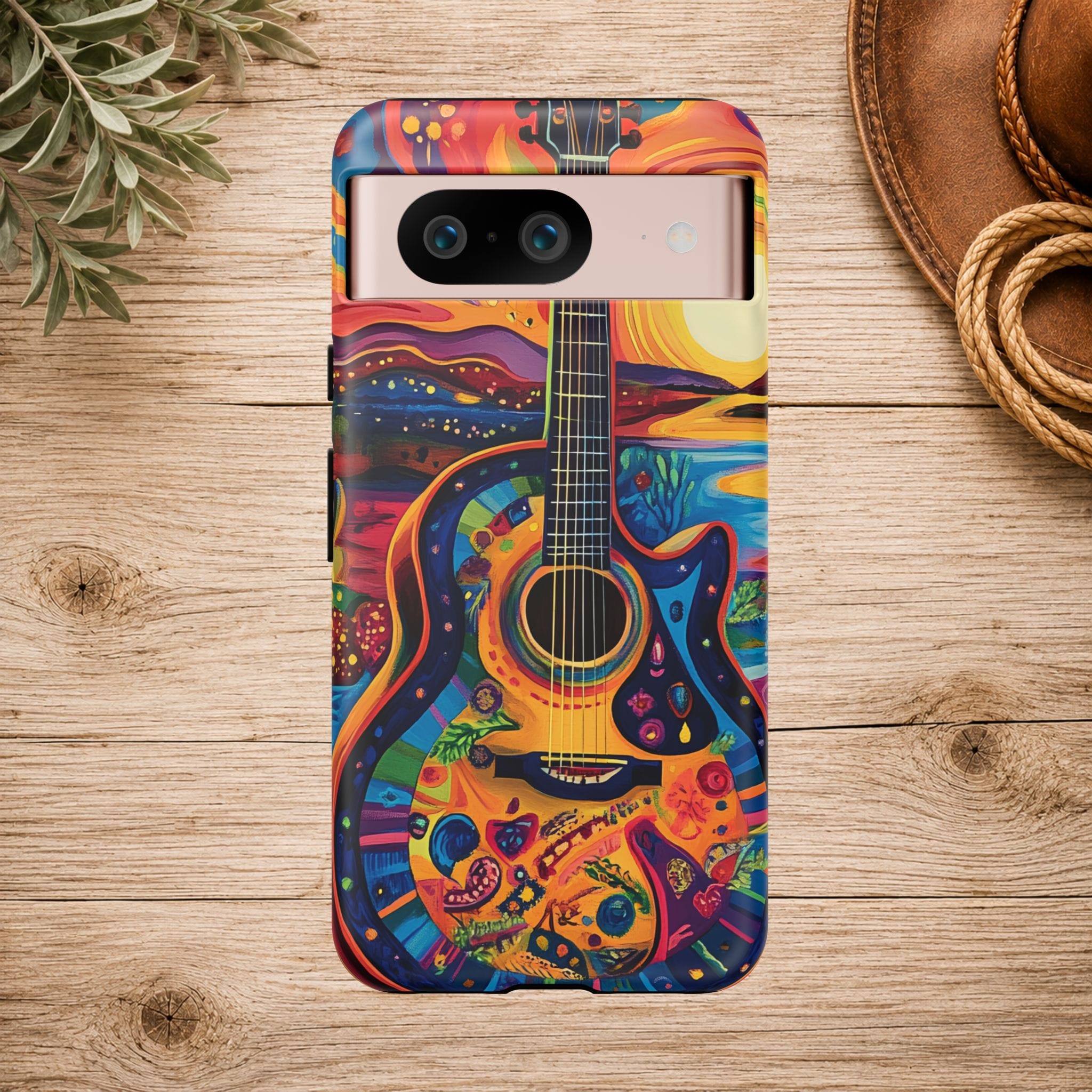 Psychedelic Sunset Guitar Phone Case