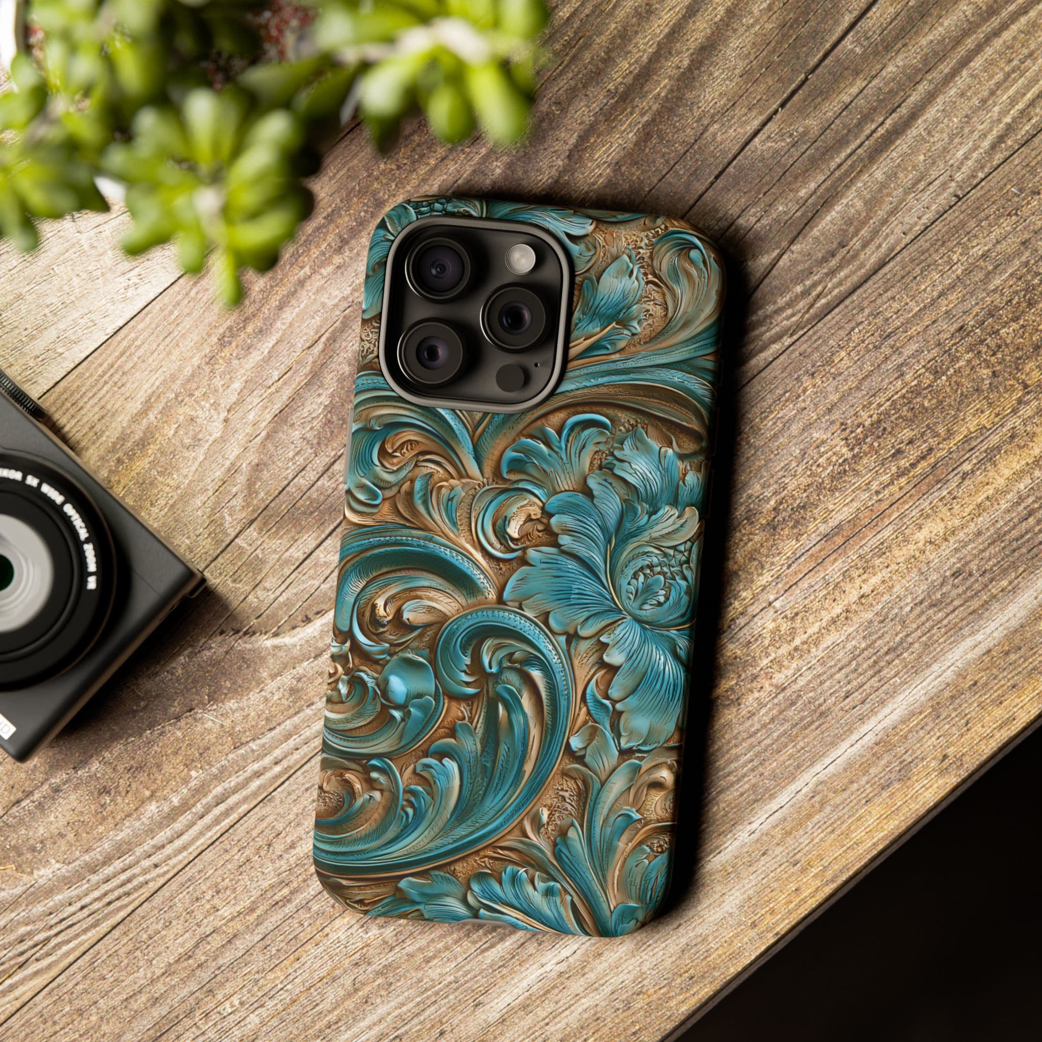 Turquoise  Western Tough Phone Case