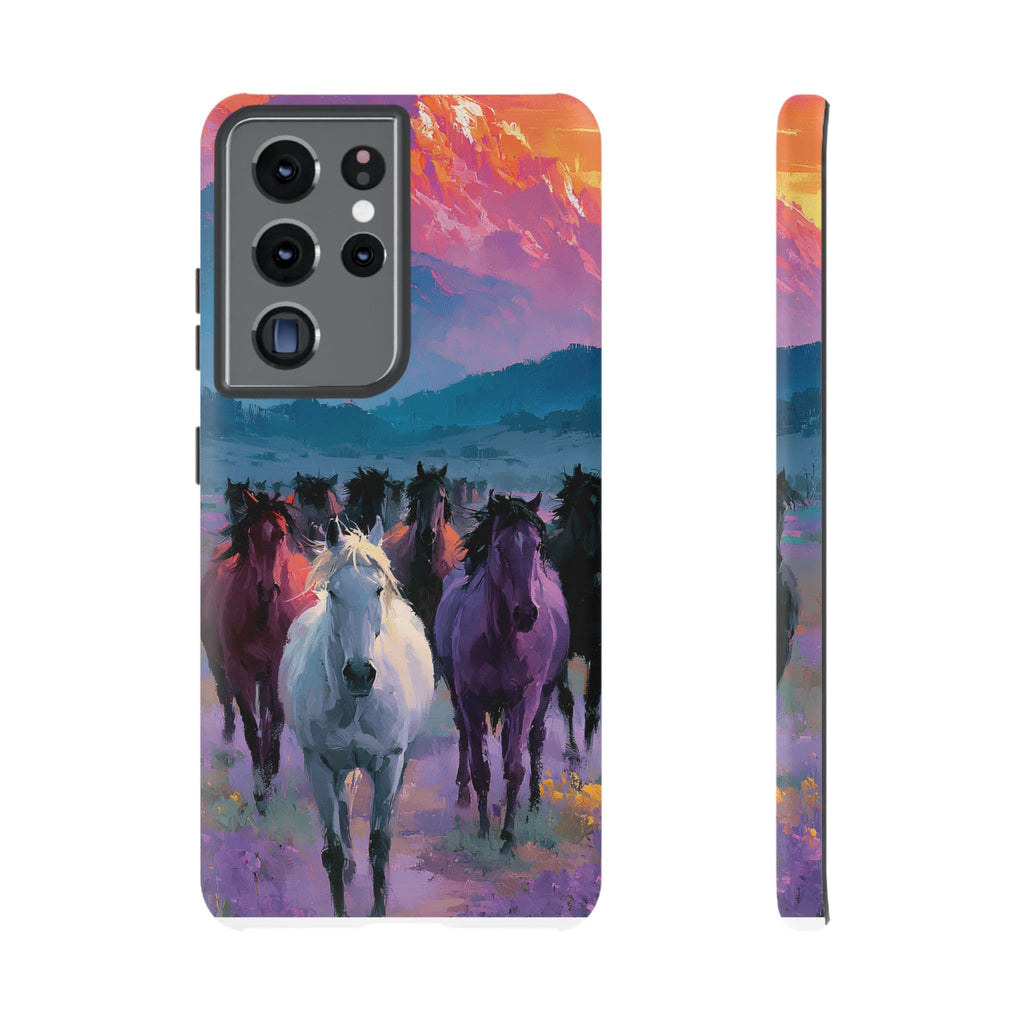 Wild Horses Sunset Mountain Phone Case