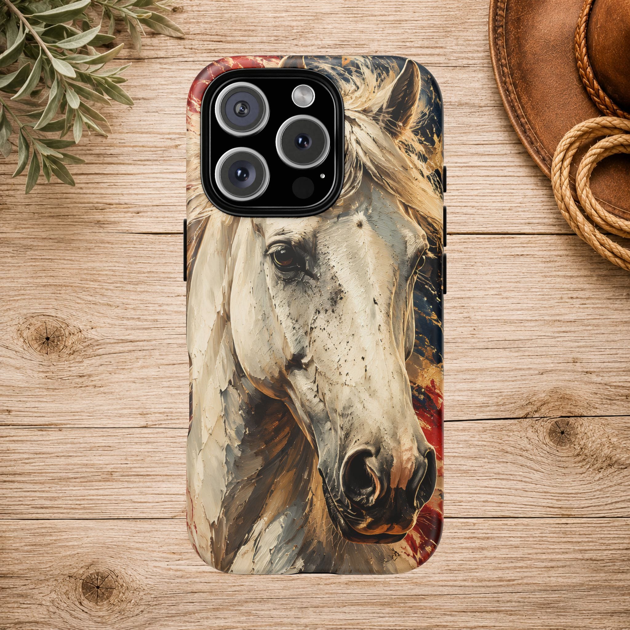 Patriotic White Horse Phone Case