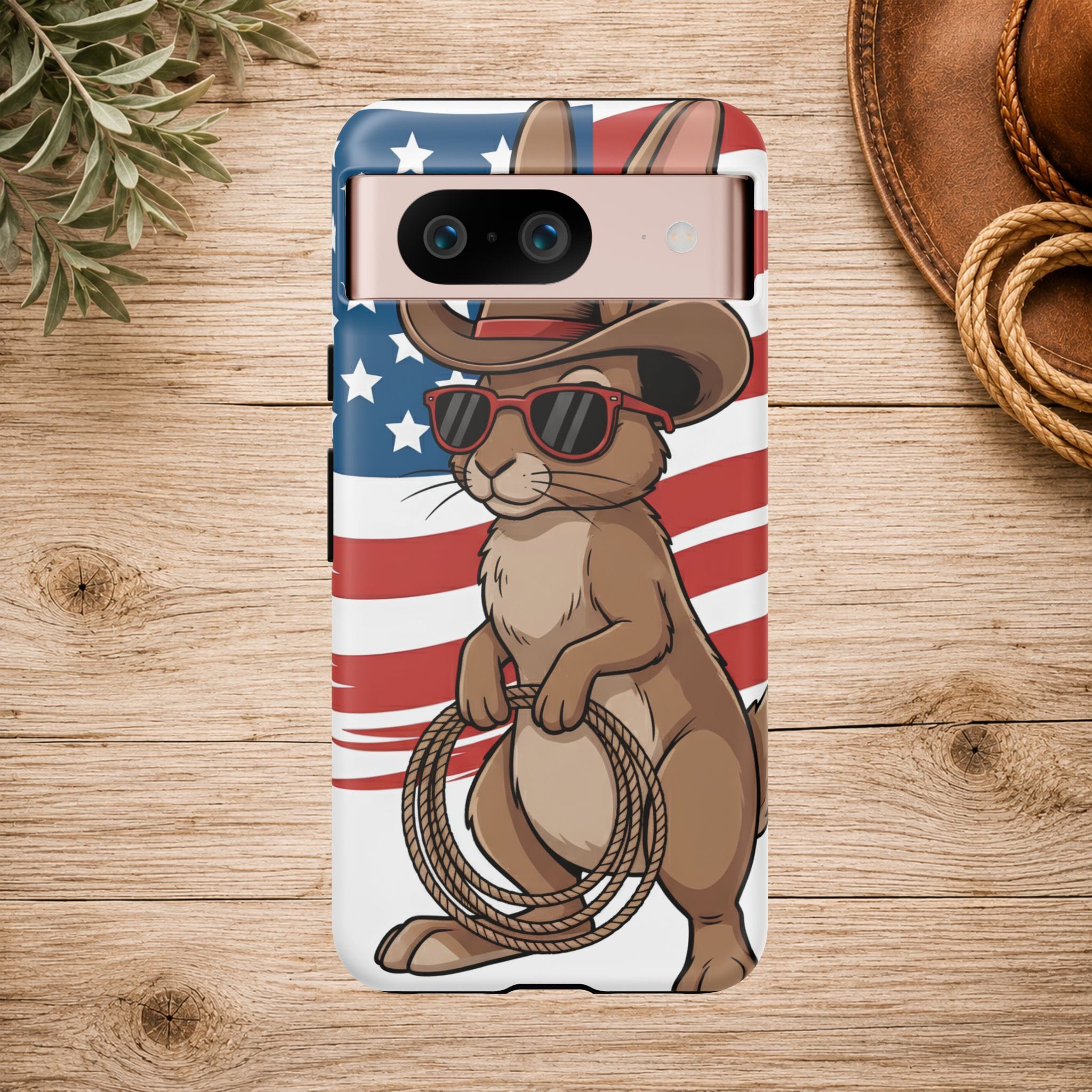 Patriotic Cowboy Bunny Phone Case