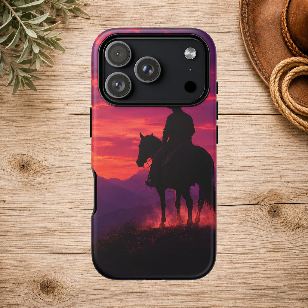 Cowboy Sunset Horseback Phone Case