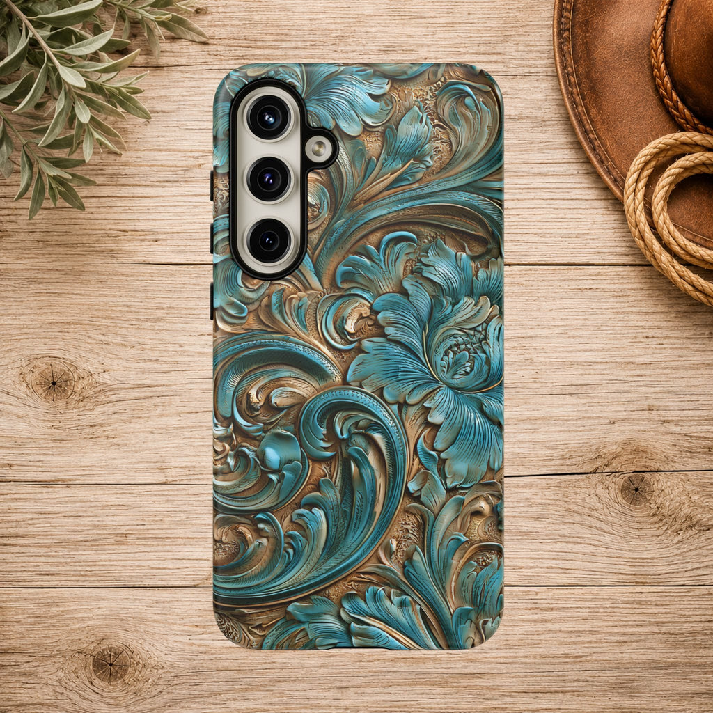 Turquoise  Western Tough Phone Case