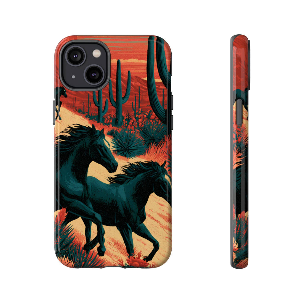 Desert Run Wild Horse Phone Case