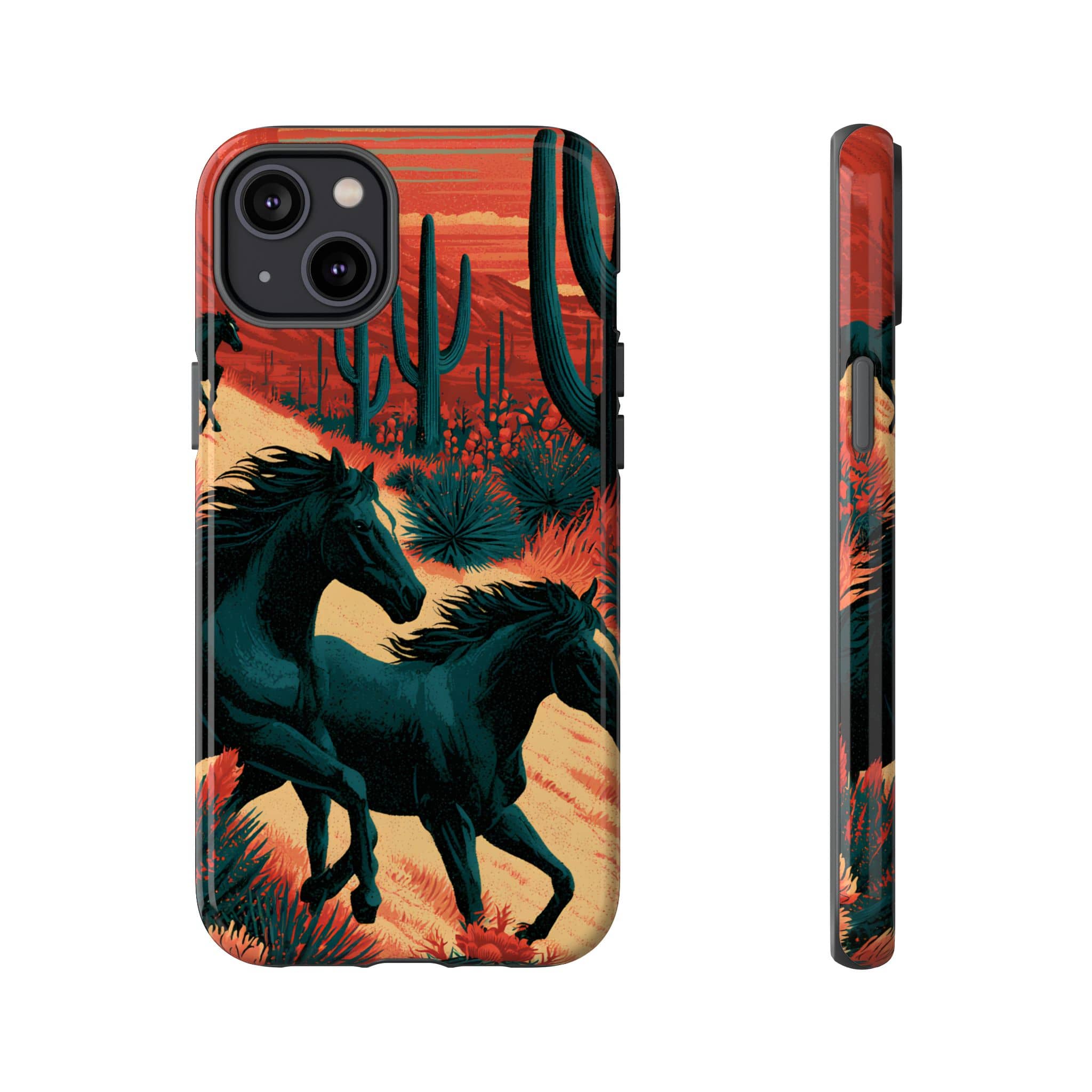 Desert Run Wild Horse Phone Case