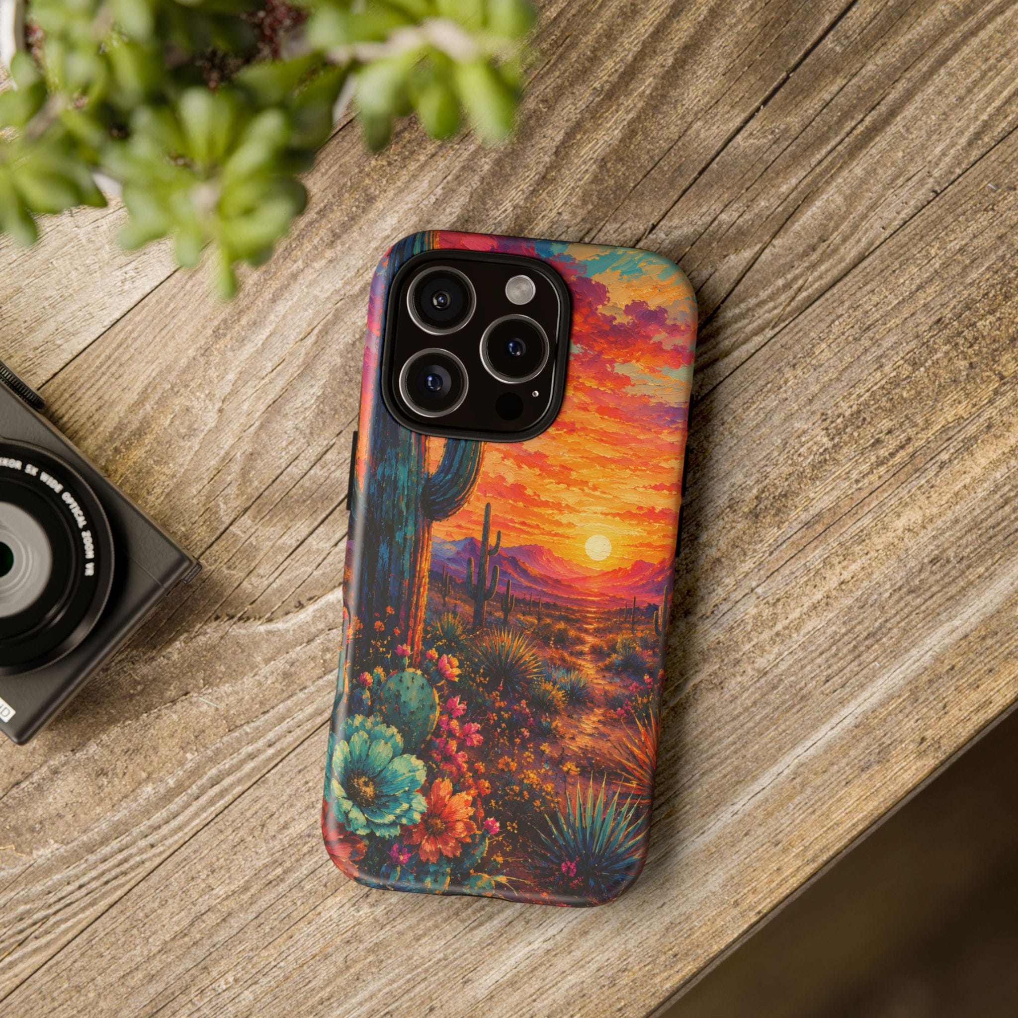 Desert Sunset Bloom Western Phone Case