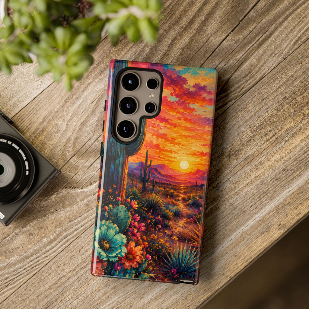Desert Sunset Bloom Western Phone Case