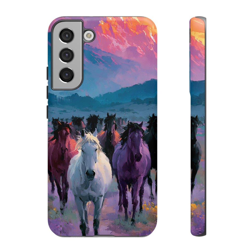 Wild Horses Sunset Mountain Phone Case