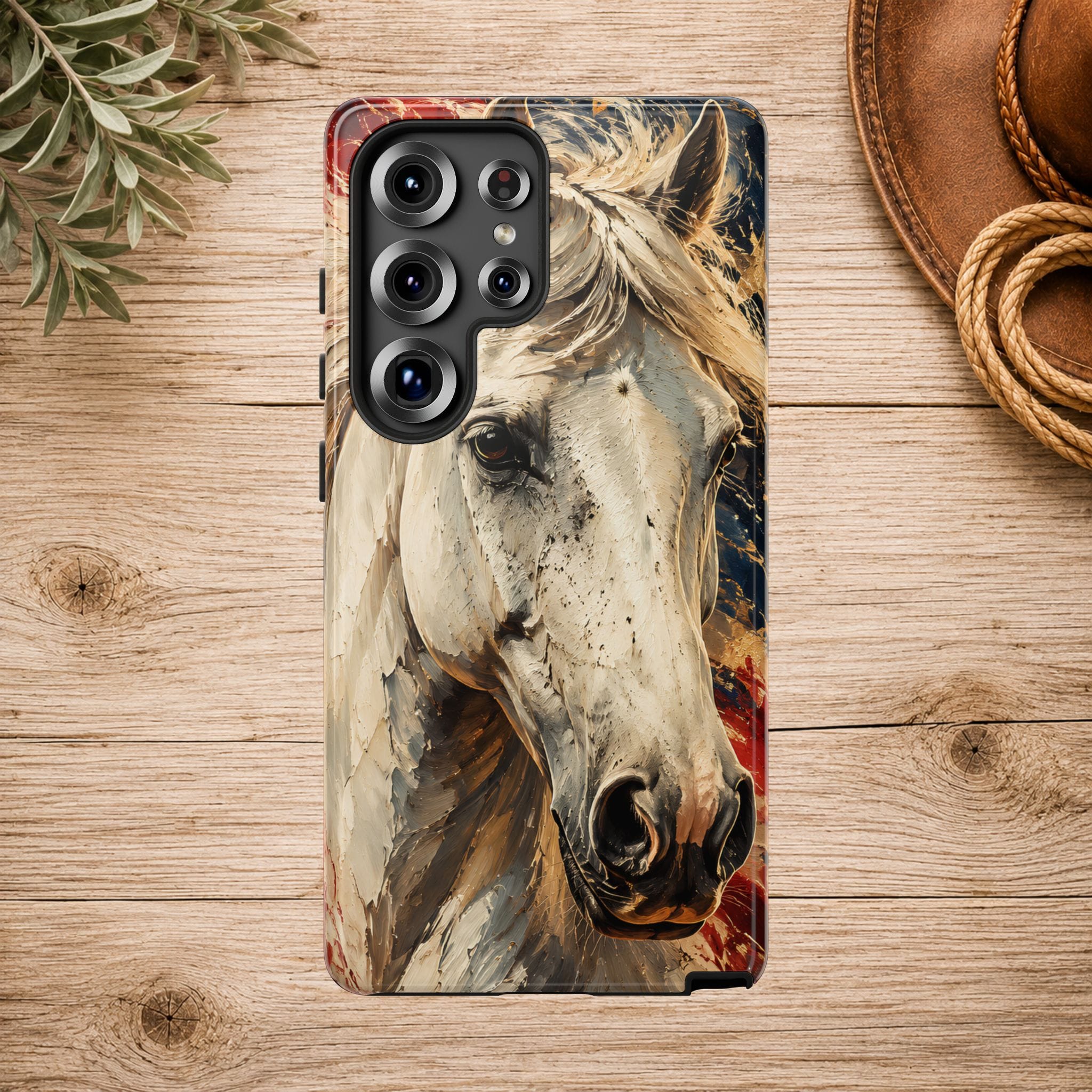 Patriotic White Horse Phone Case