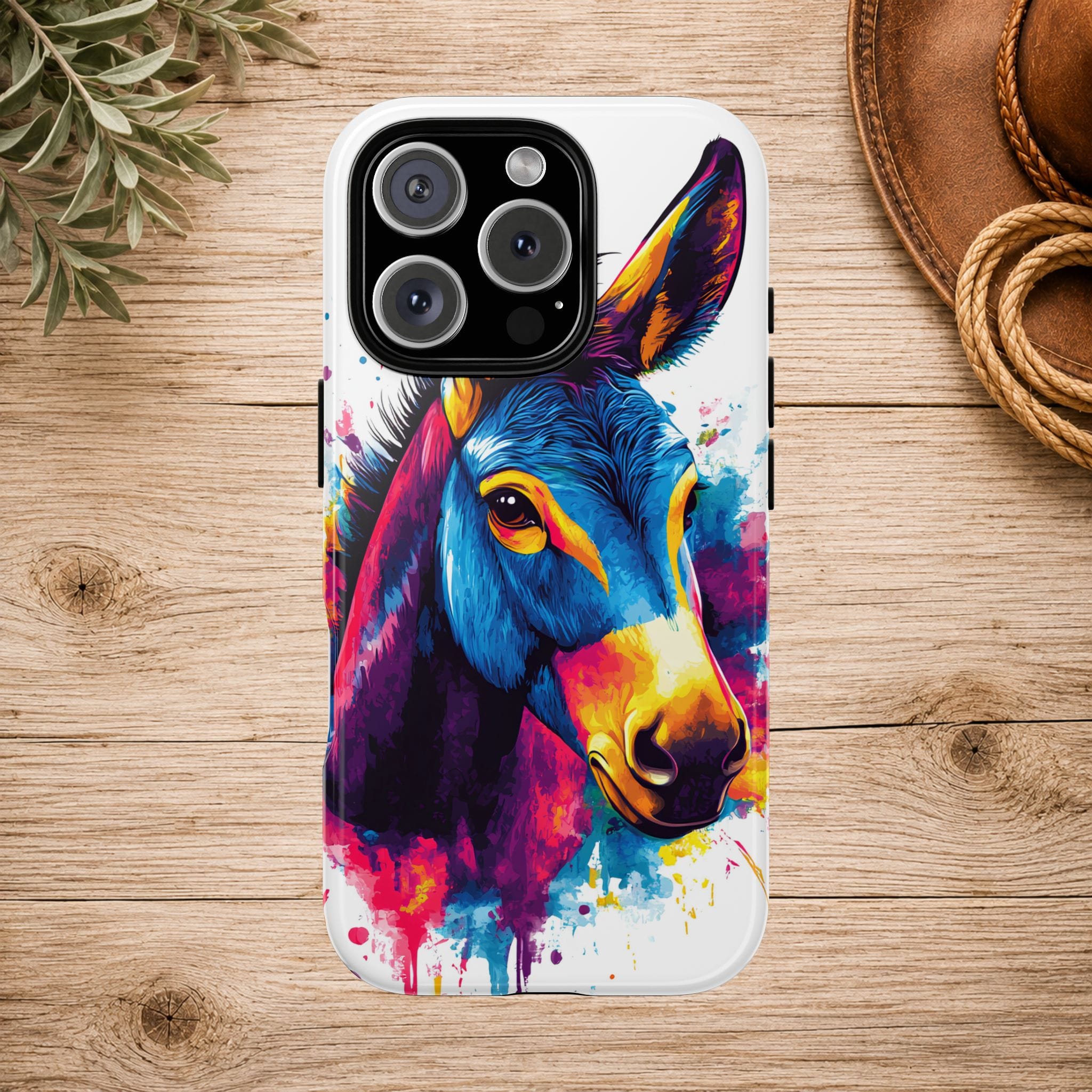 Color Splash Donkey Phone Case