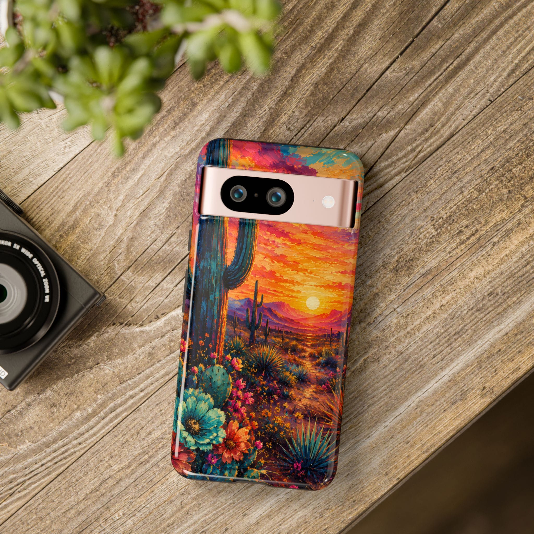 Desert Sunset Bloom Western Phone Case