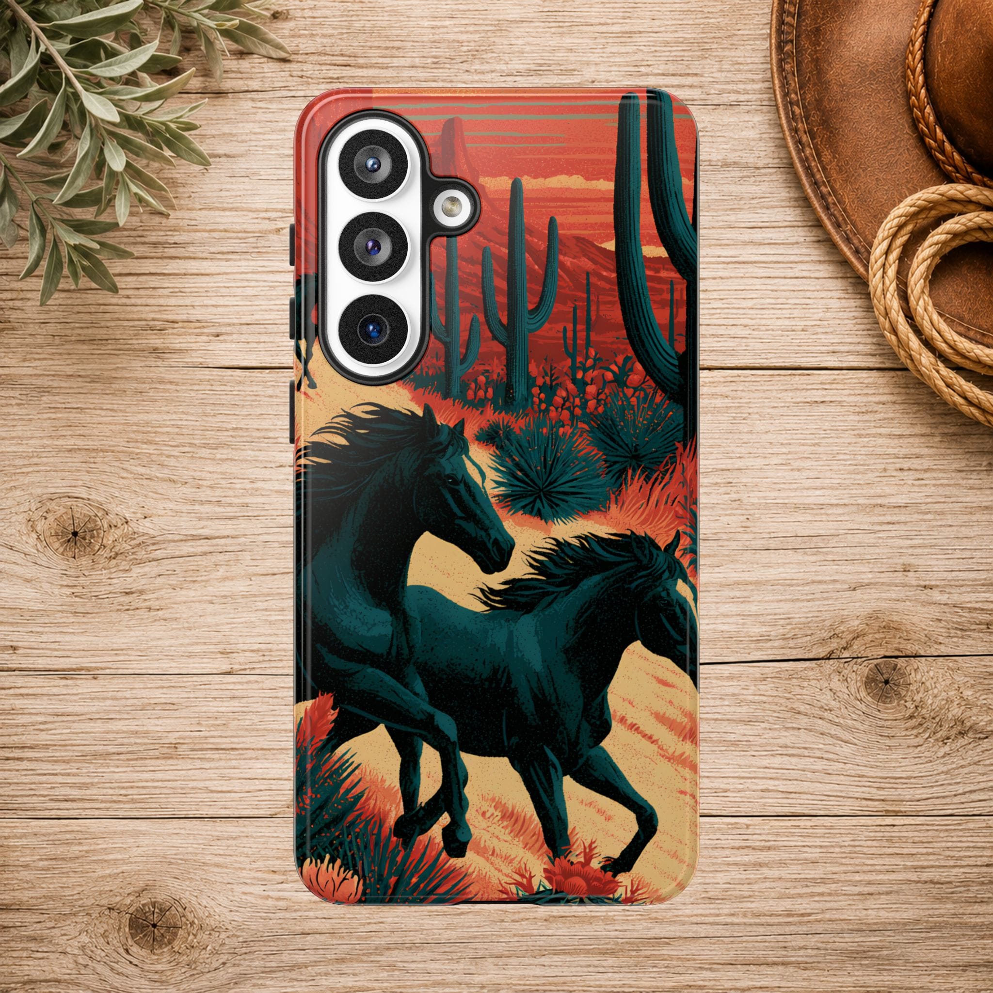 Desert Run Wild Horse Phone Case
