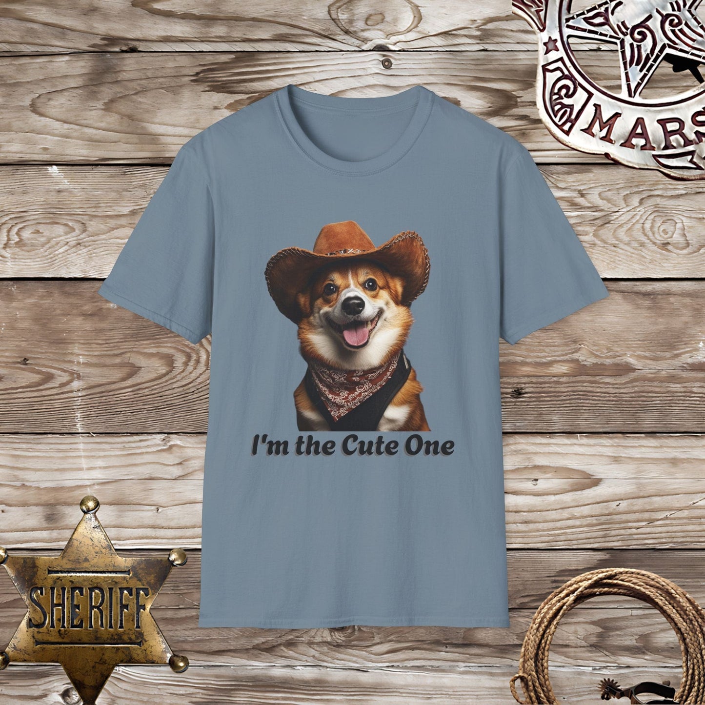 Softstyle Unisex T-Shirt: Corgi I'm the Cute one