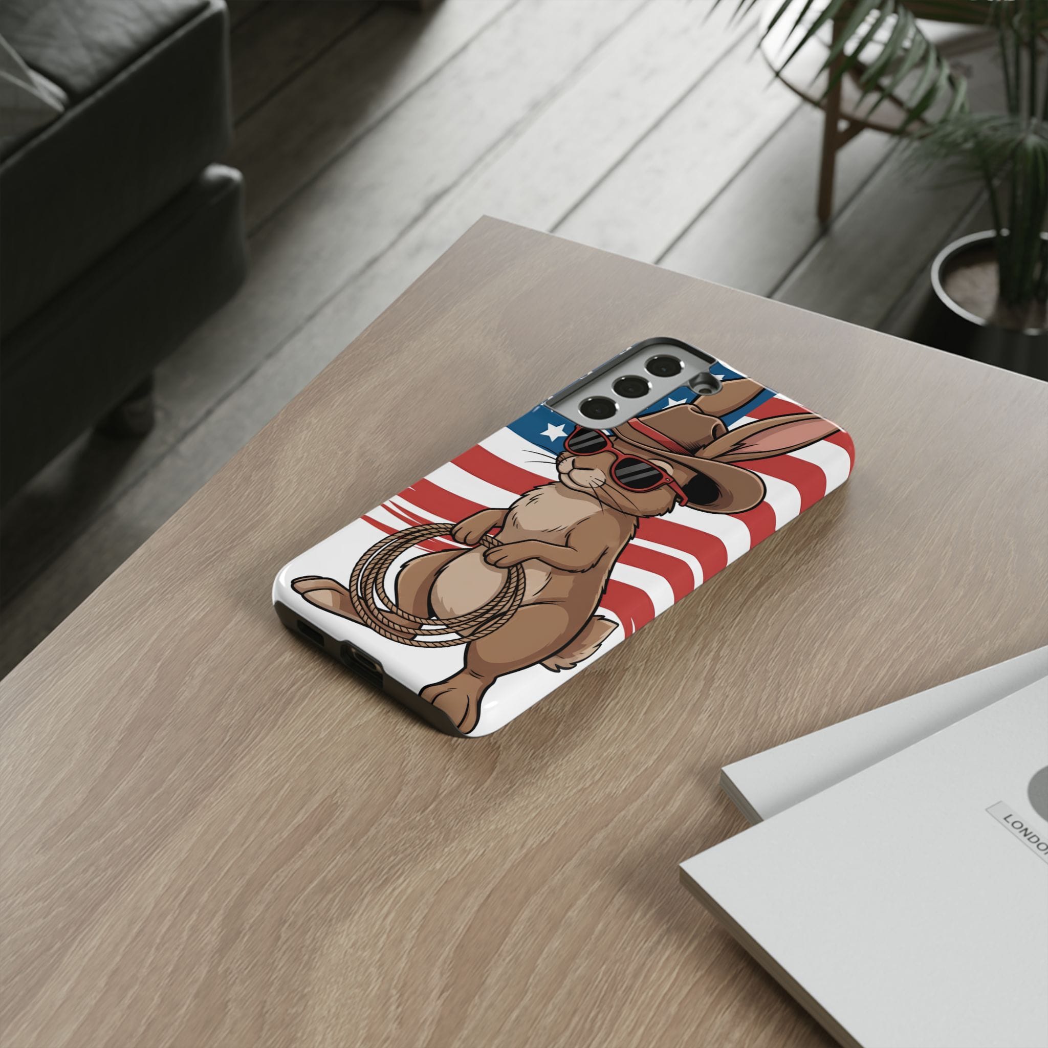 Patriotic Cowboy Bunny Phone Case