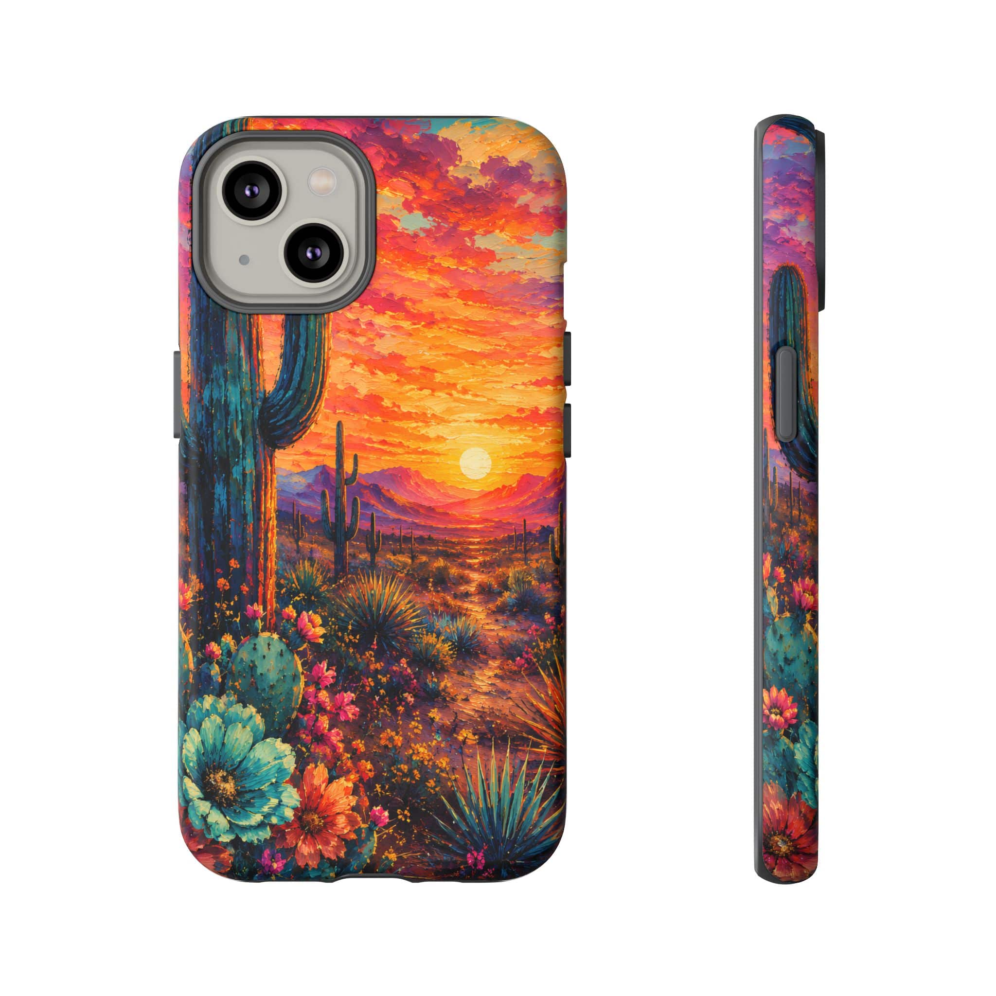Desert Sunset Bloom Western Phone Case