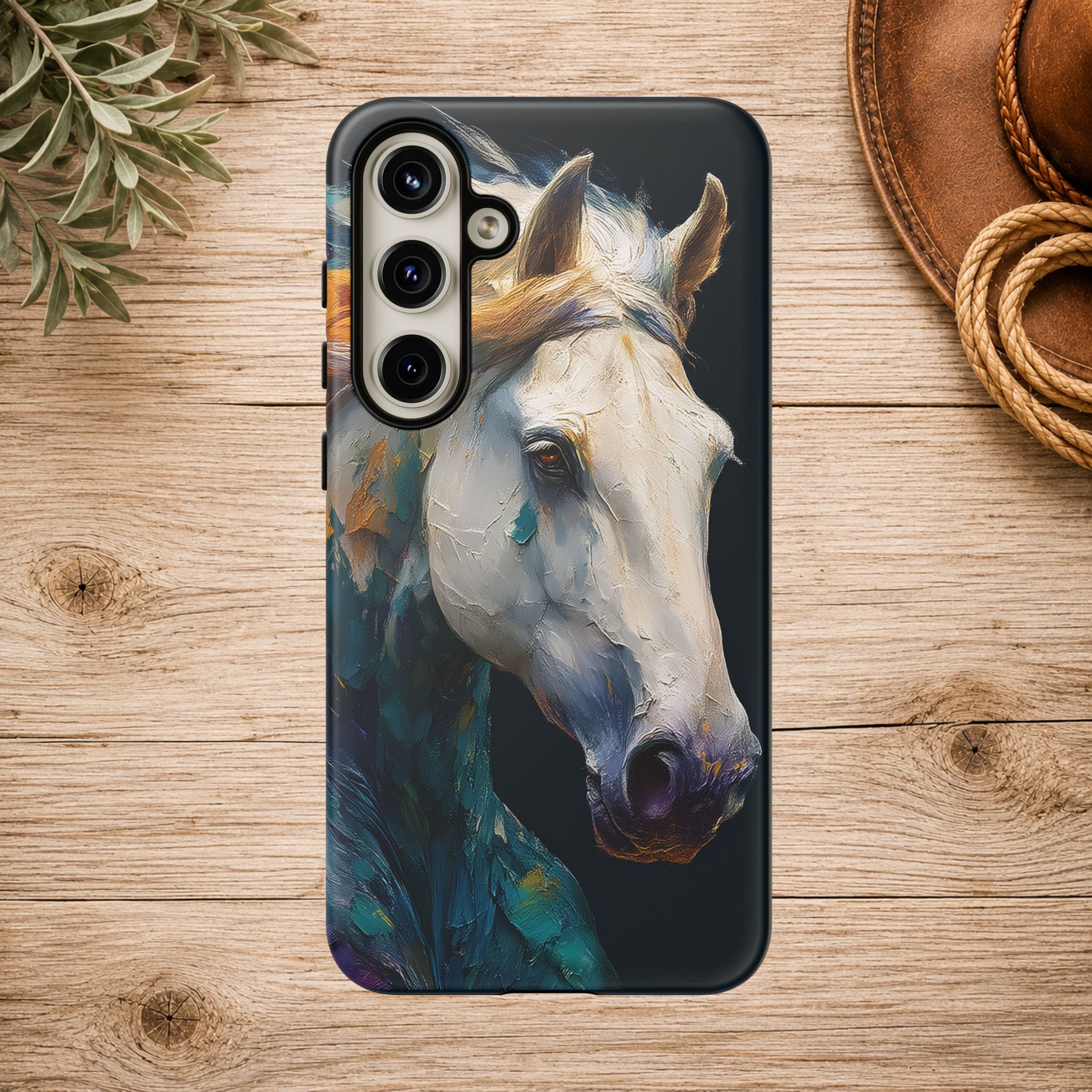 White Horse Art Phone Case