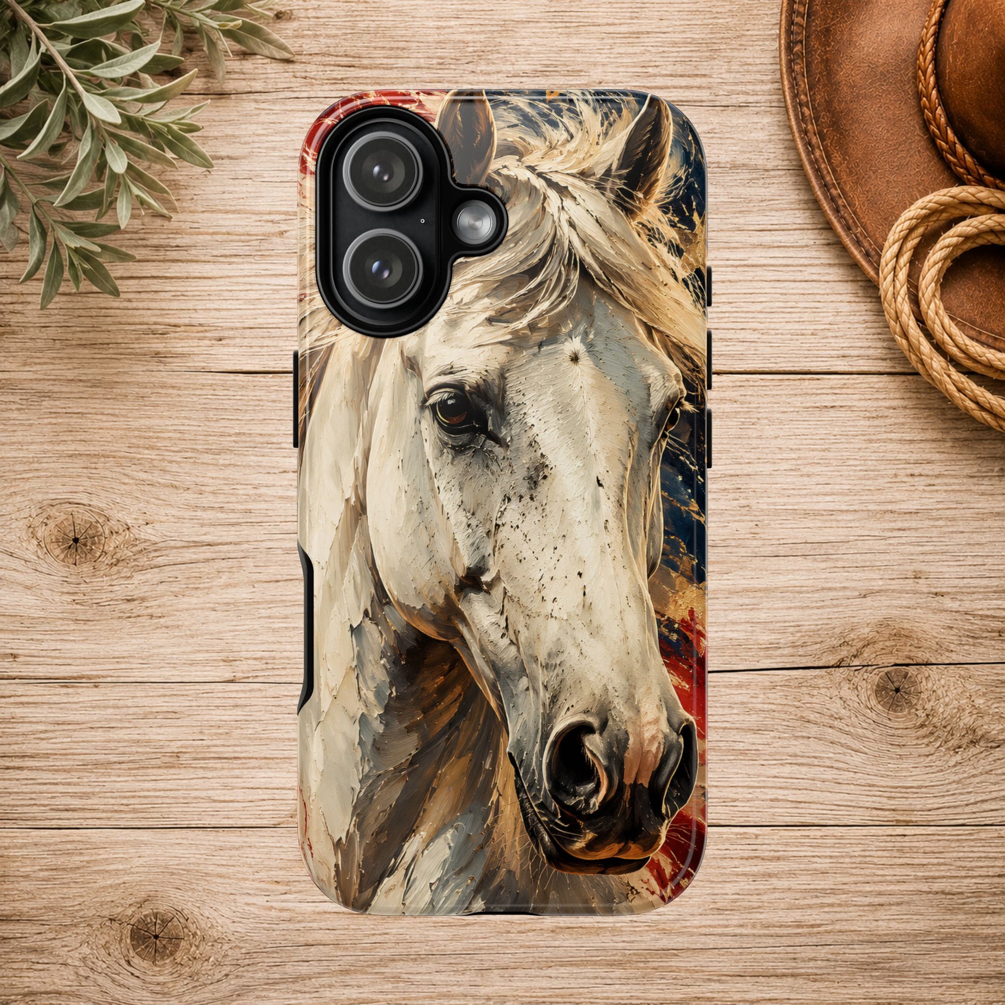 Patriotic White Horse Phone Case