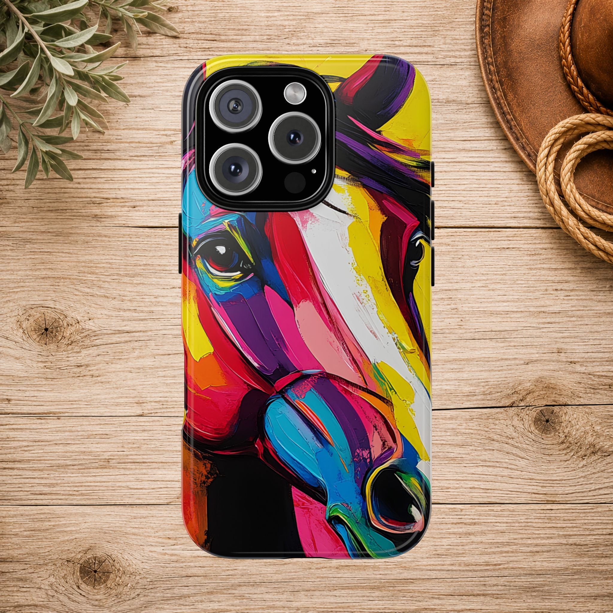 Abstract Colorful Horse Phone Case