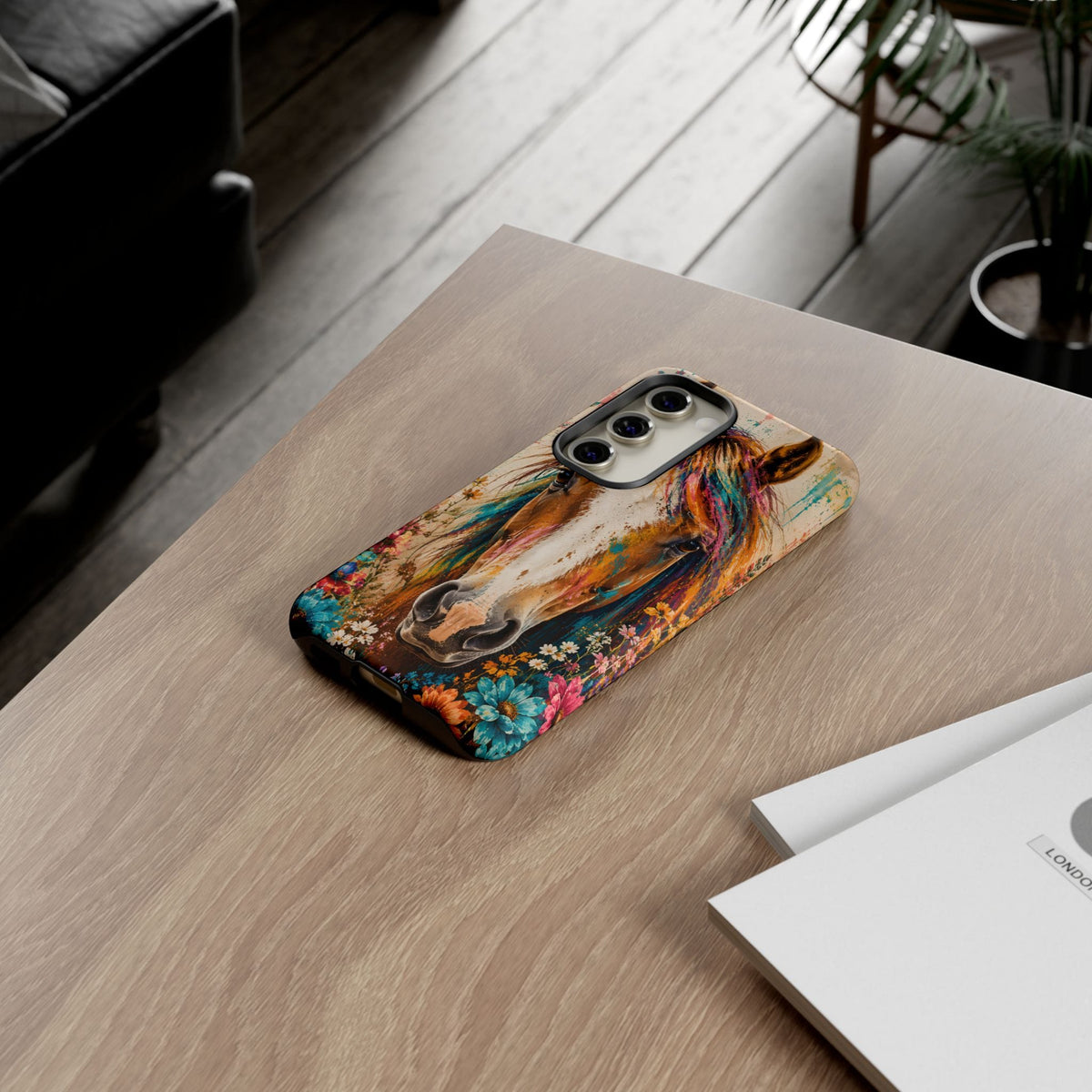 Boho Wildflower Horse Phone Case
