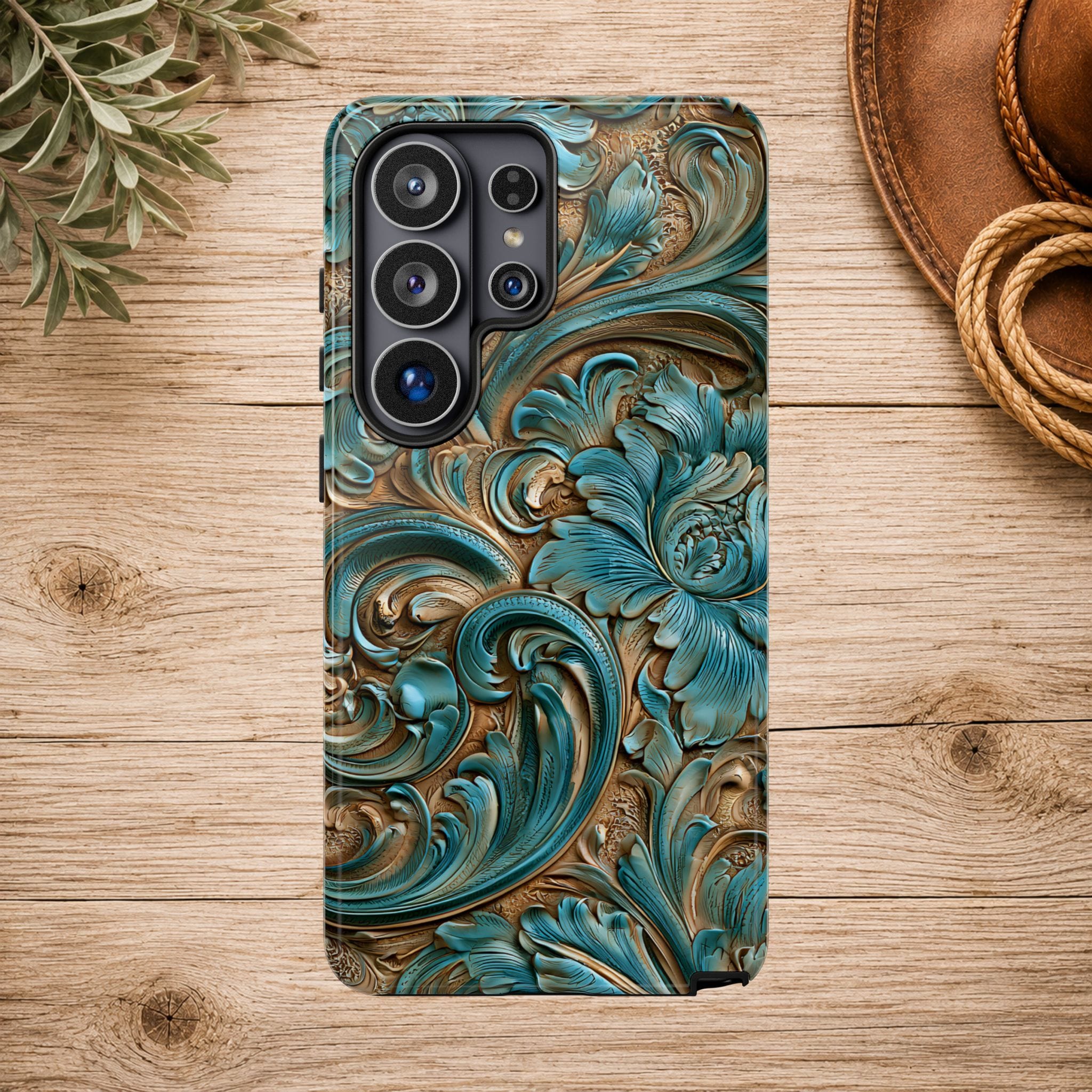 Turquoise  Western Tough Phone Case