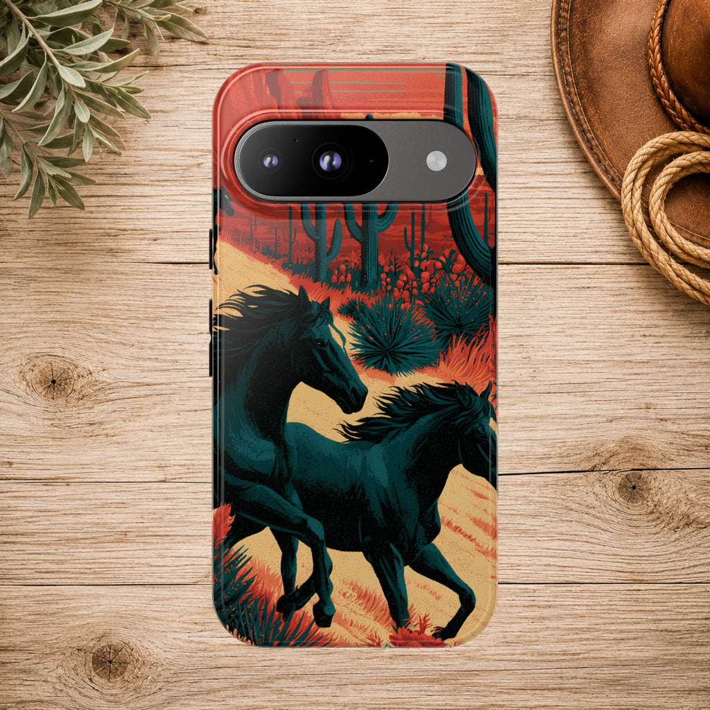 Desert Run Wild Horse Phone Case