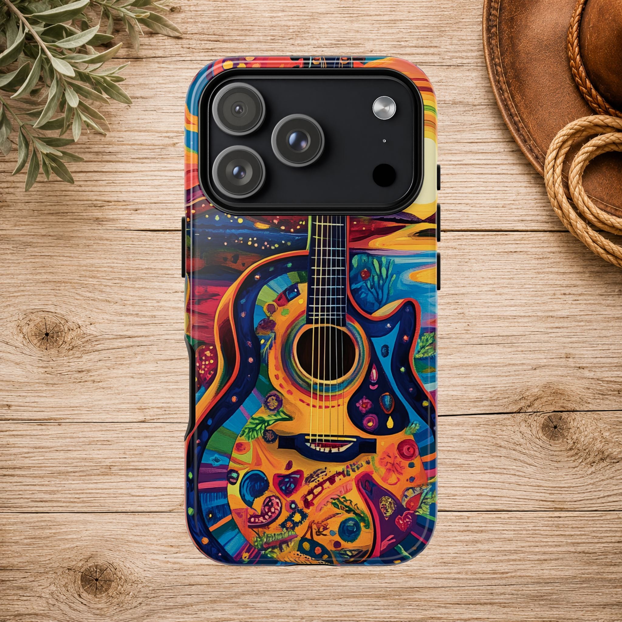 Psychedelic Sunset Guitar Phone Case