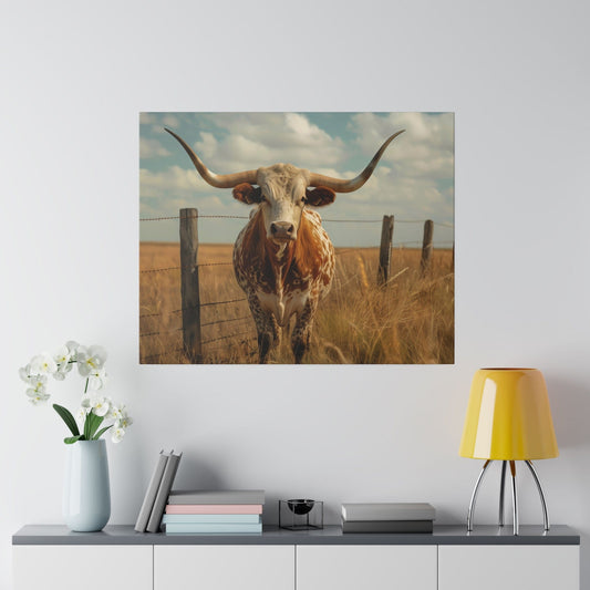 Matte Canvas, Stretched, 0.75" - Longhorn