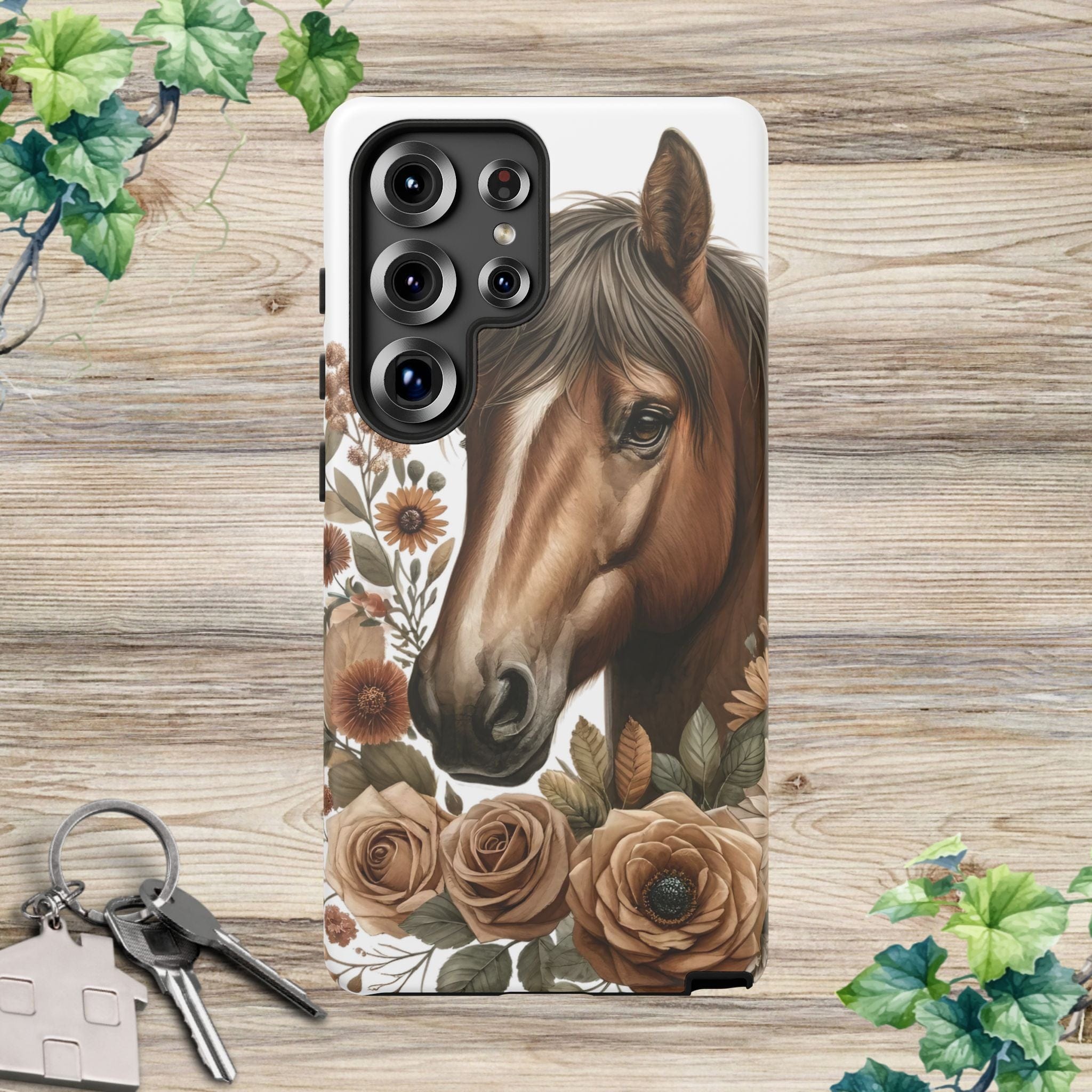 Painted Horse & Roses – Phone Case