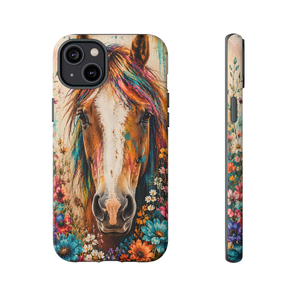Boho Wildflower Horse Phone Case
