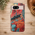 Desert Wild Horses Floral Phone Case