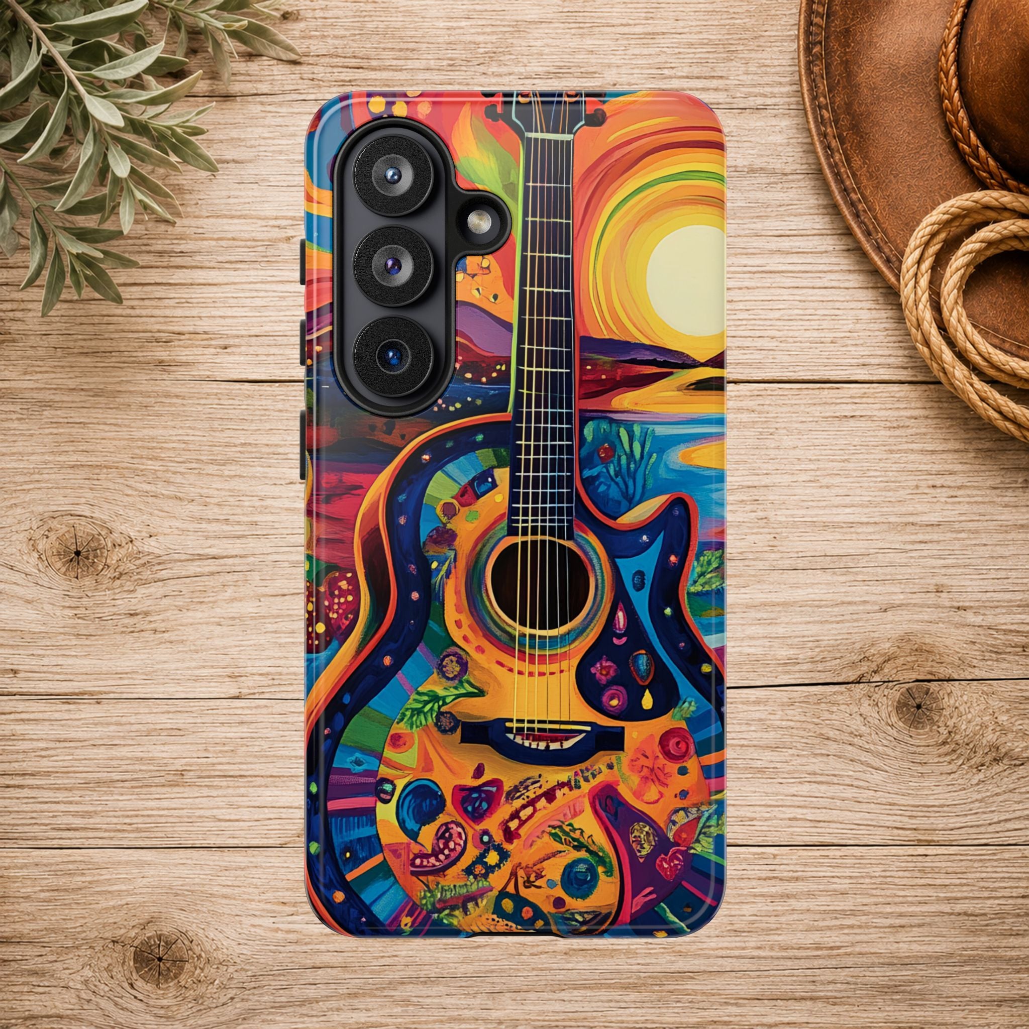 Psychedelic Sunset Guitar Phone Case