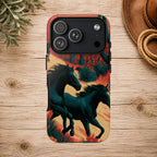 Desert Run Wild Horse Phone Case
