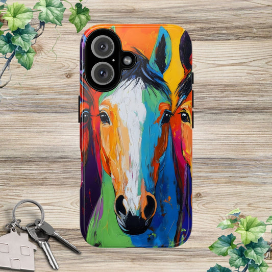 Tough Cases- Colorful Horses Head