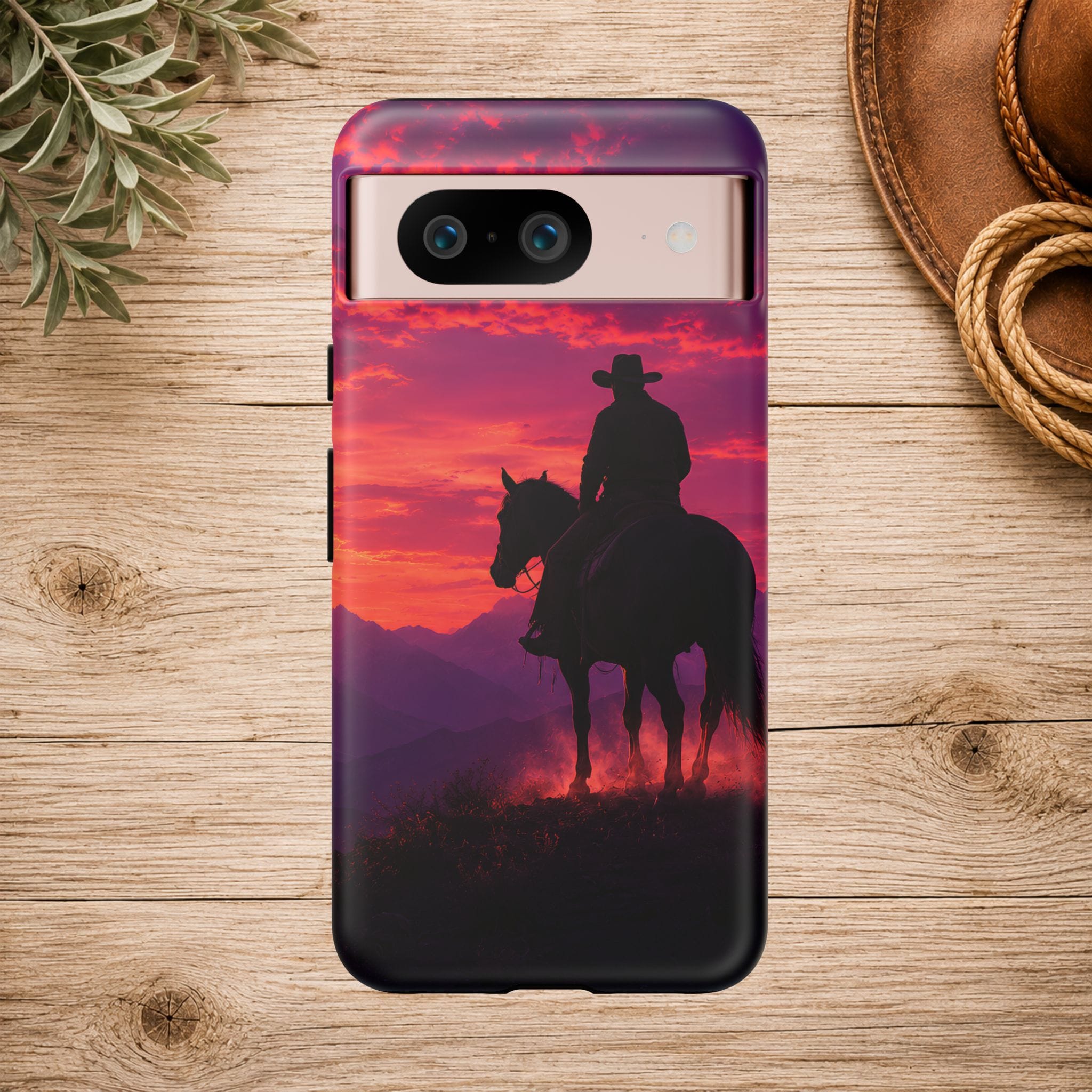 Cowboy Sunset Horseback Phone Case