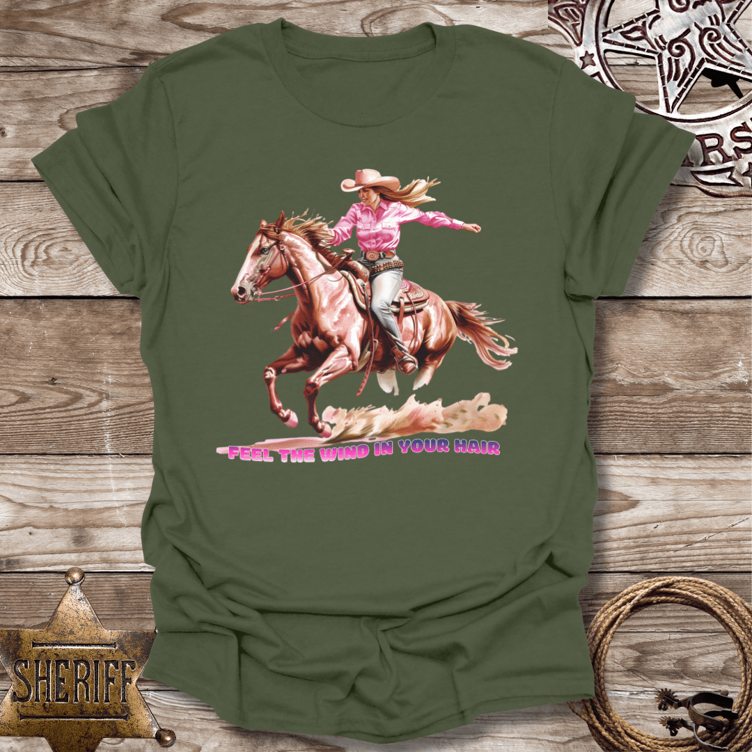Cowgirl Wind in Your Hair-T-Shirt