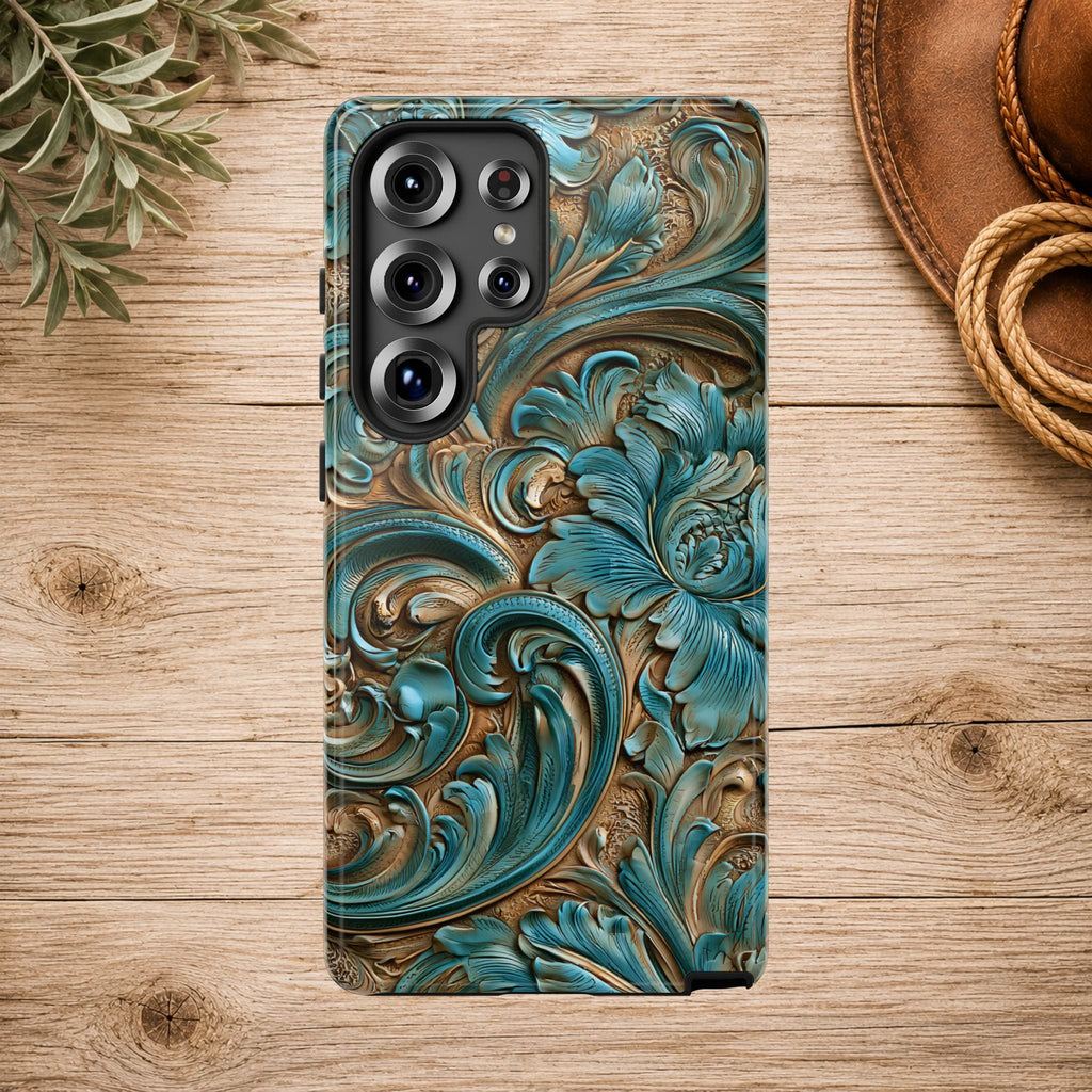 Turquoise  Western Tough Phone Case