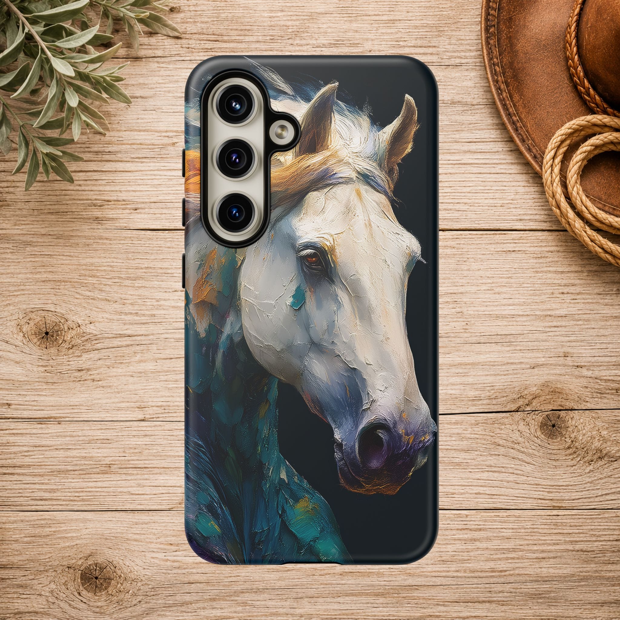 White Horse Art Phone Case