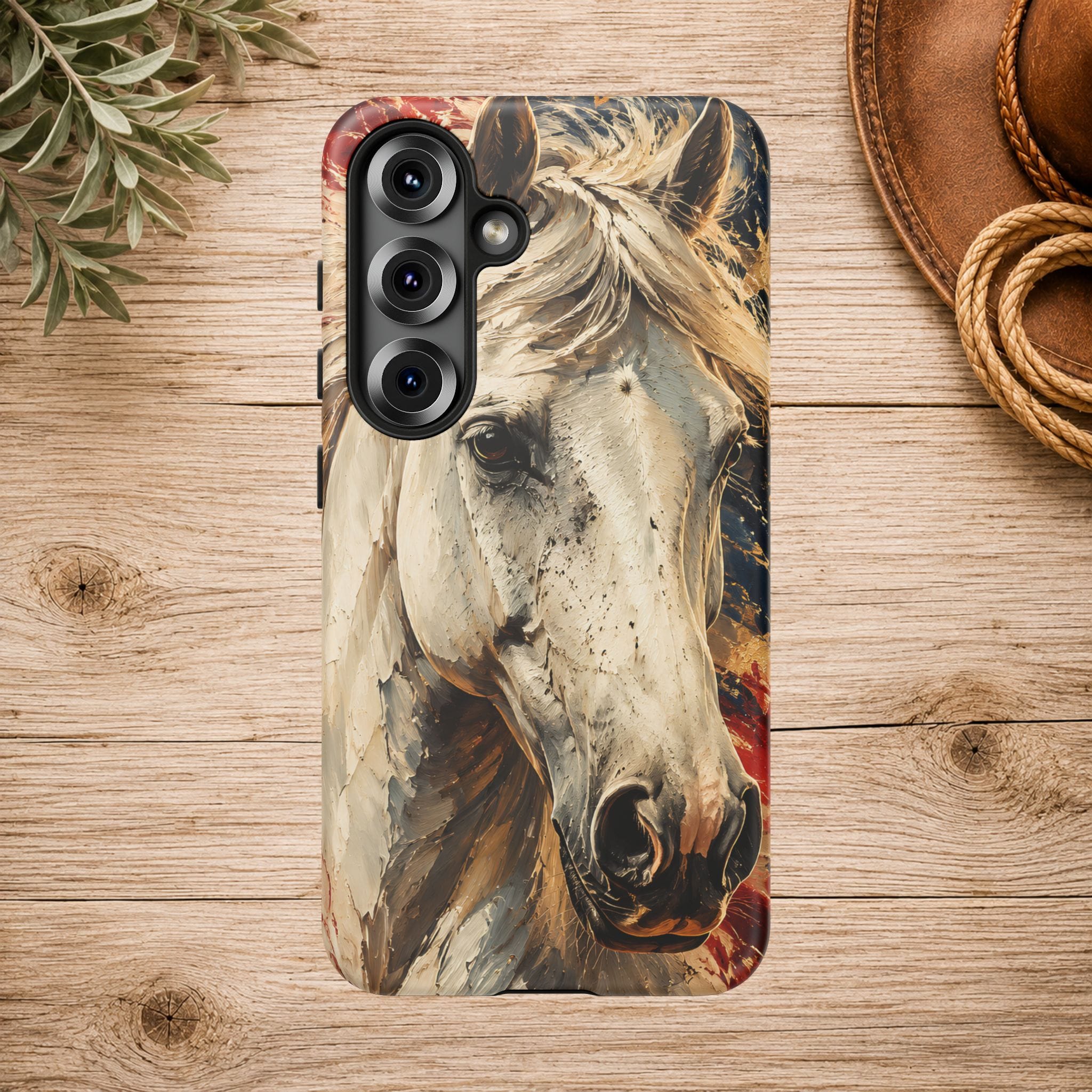 Patriotic White Horse Phone Case