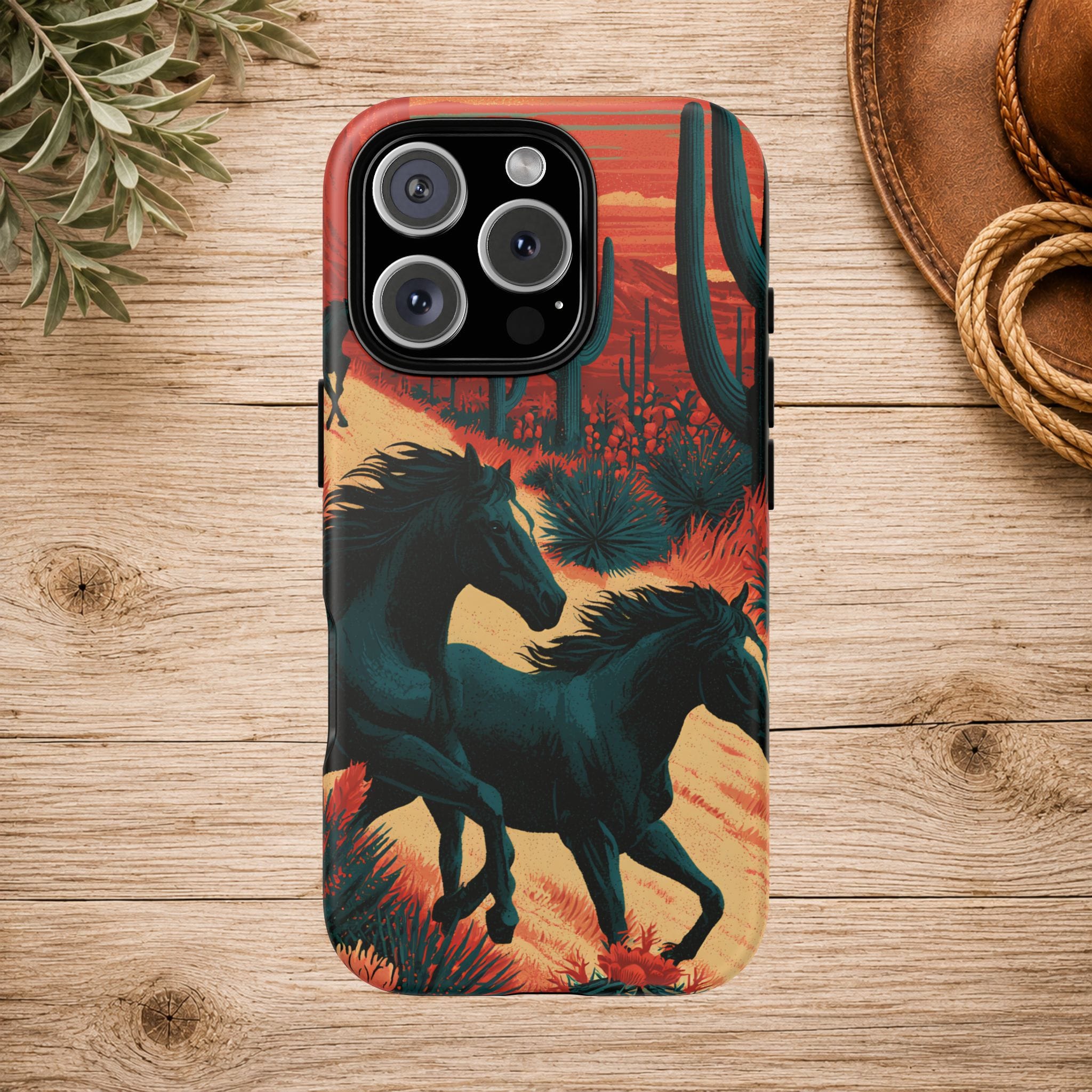 Desert Run Wild Horse Phone Case