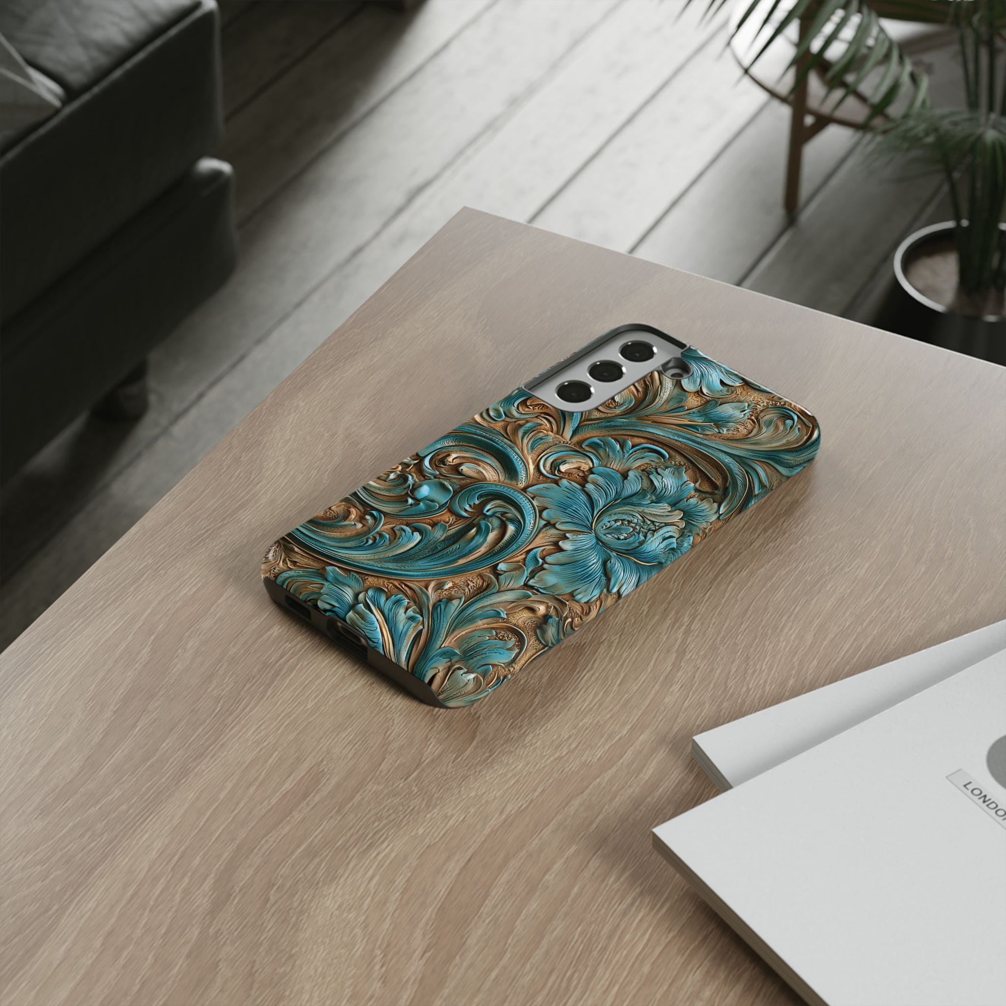 Turquoise  Western Tough Phone Case