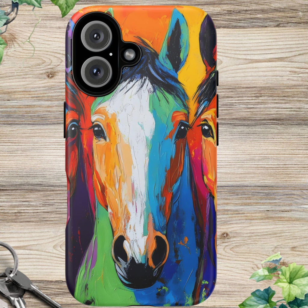 Colorful Horses Head - Phone Case