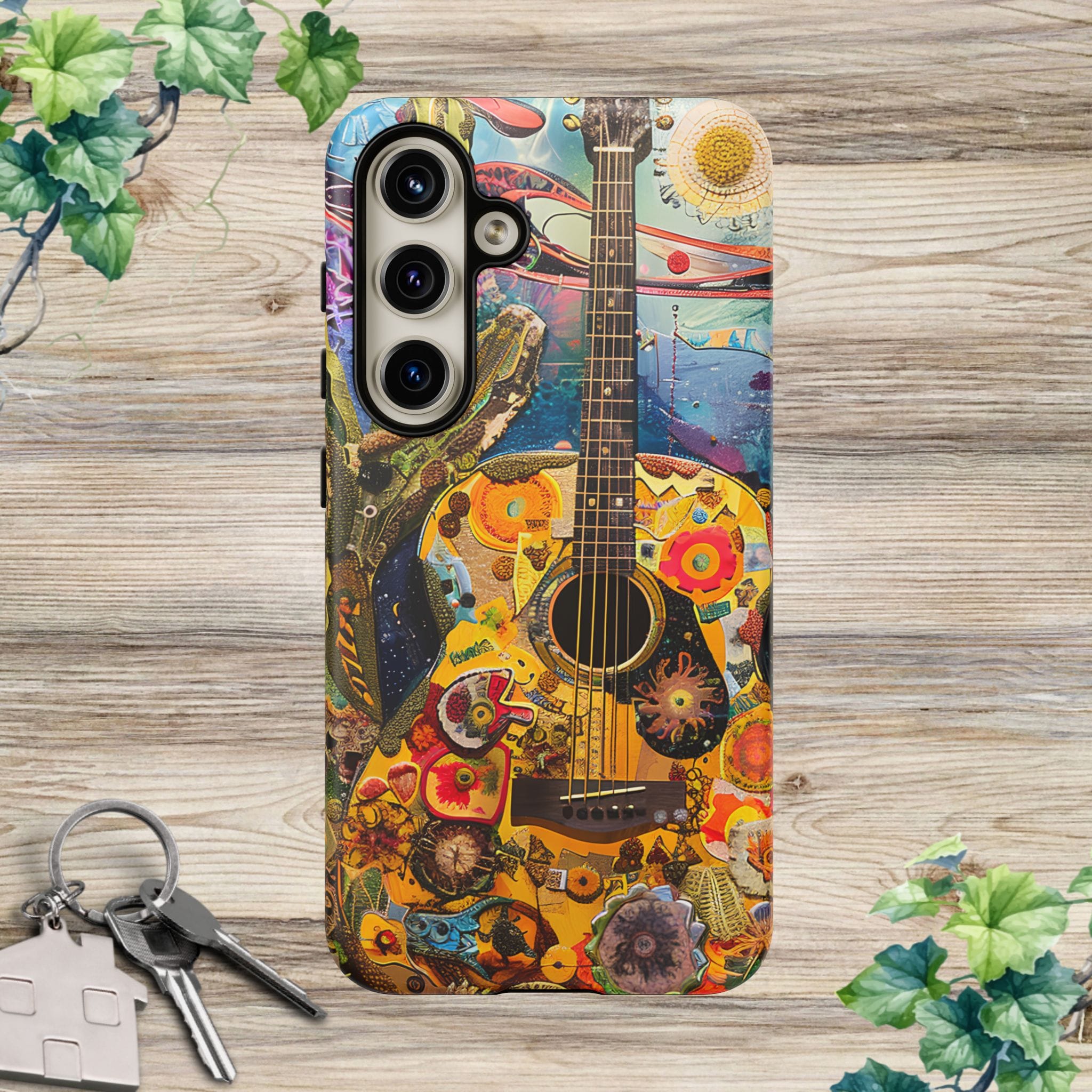 Floral Guitar- Phone Case